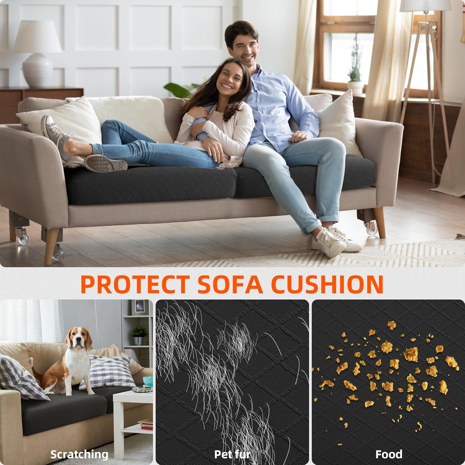 Fundas de Cojines de Sofá YISUN 2 Piezas Impermeables 61cm