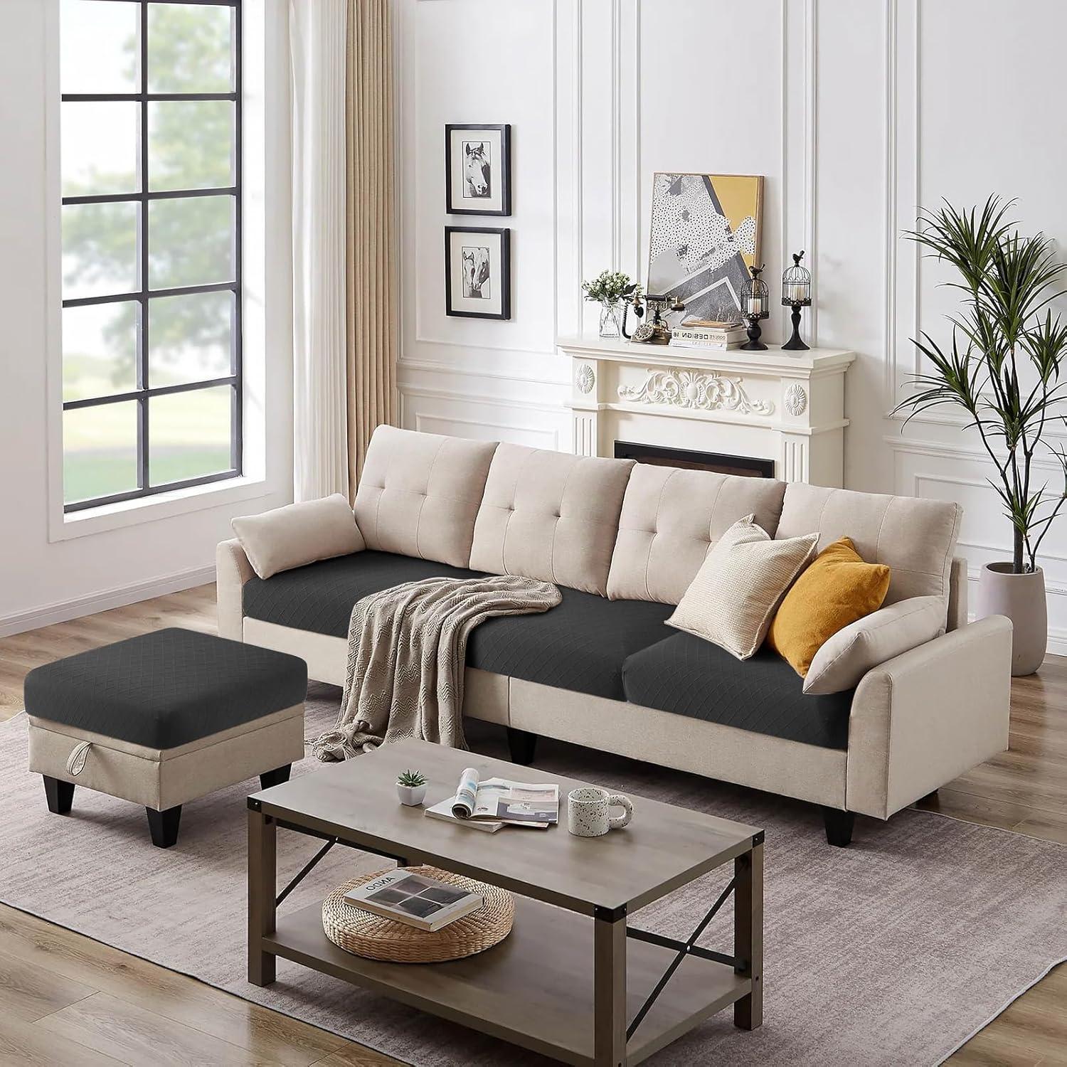 Fundas de Cojines de Sofá YISUN 2 Piezas Impermeables 61cm