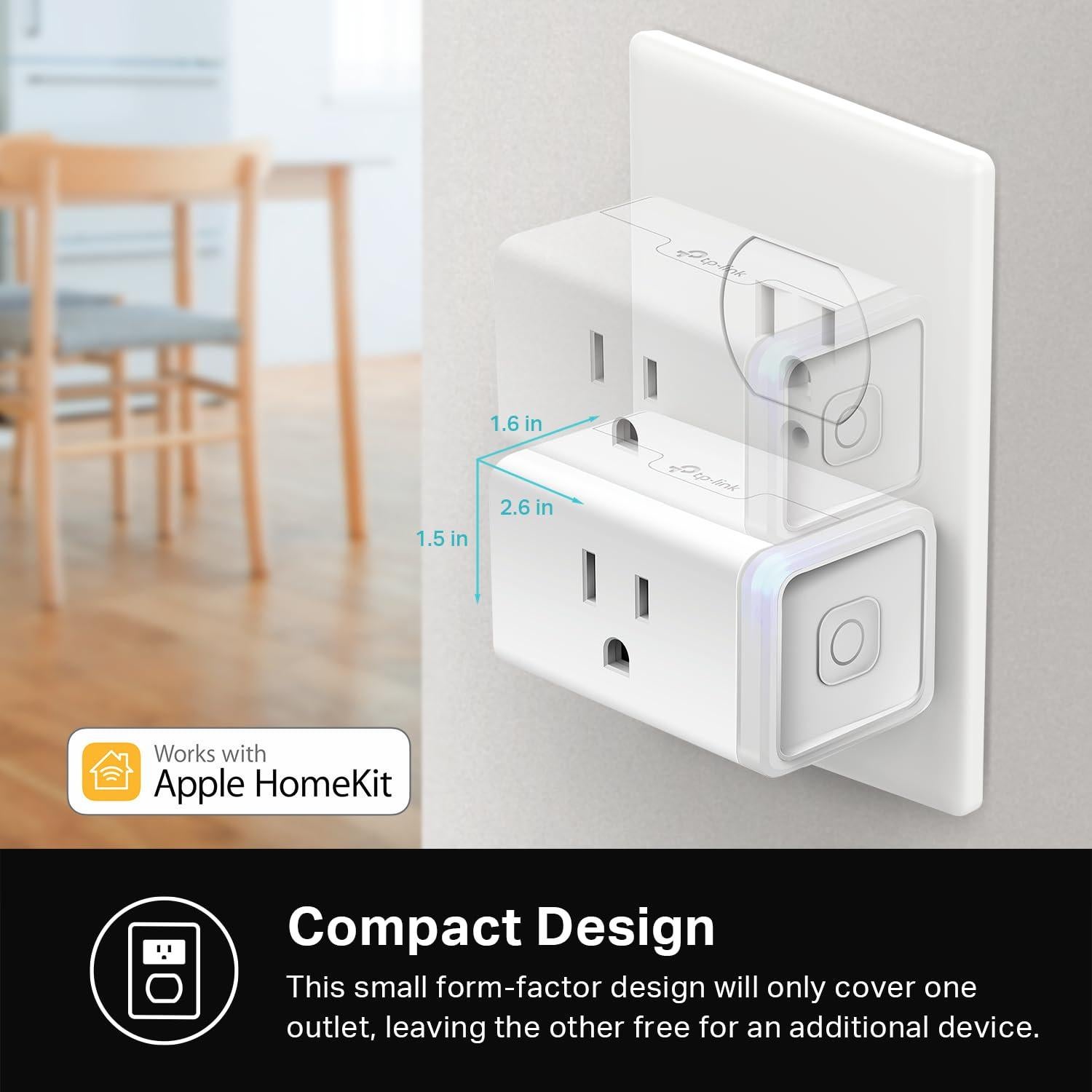 Enchufe Inteligente Kasa EP25 Compatible con HomeKit 15A