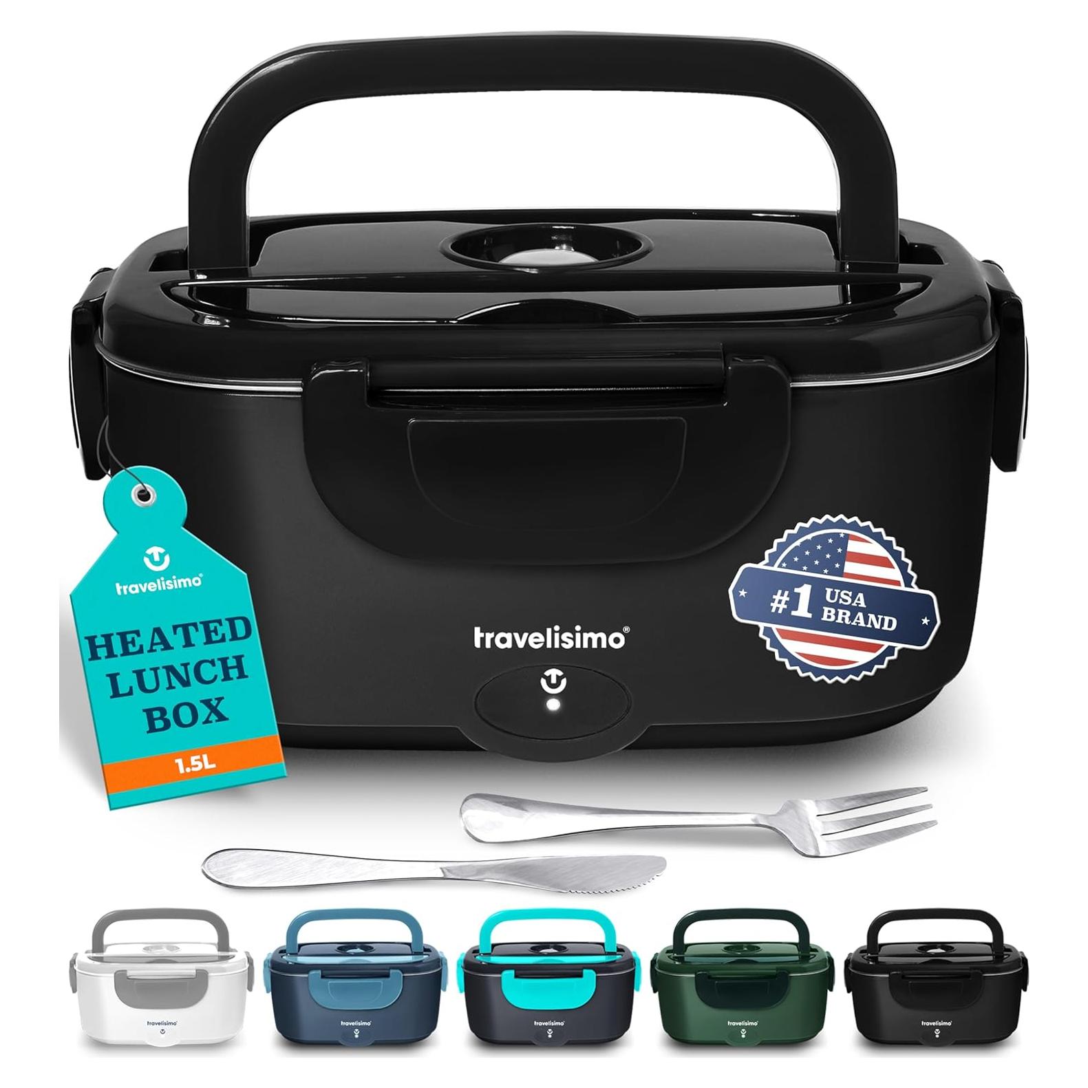 Caja de Almuerzo Eléctrica TRAVELISIMO 1.5L 80W Acero Inoxidable