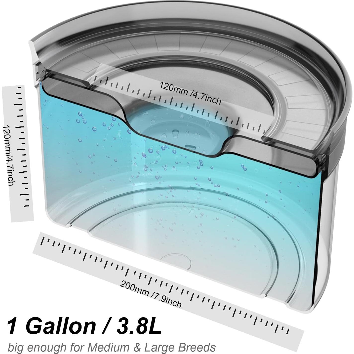 Tazón de Agua para Perros Techphardo 3.8L Antisalpicaduras