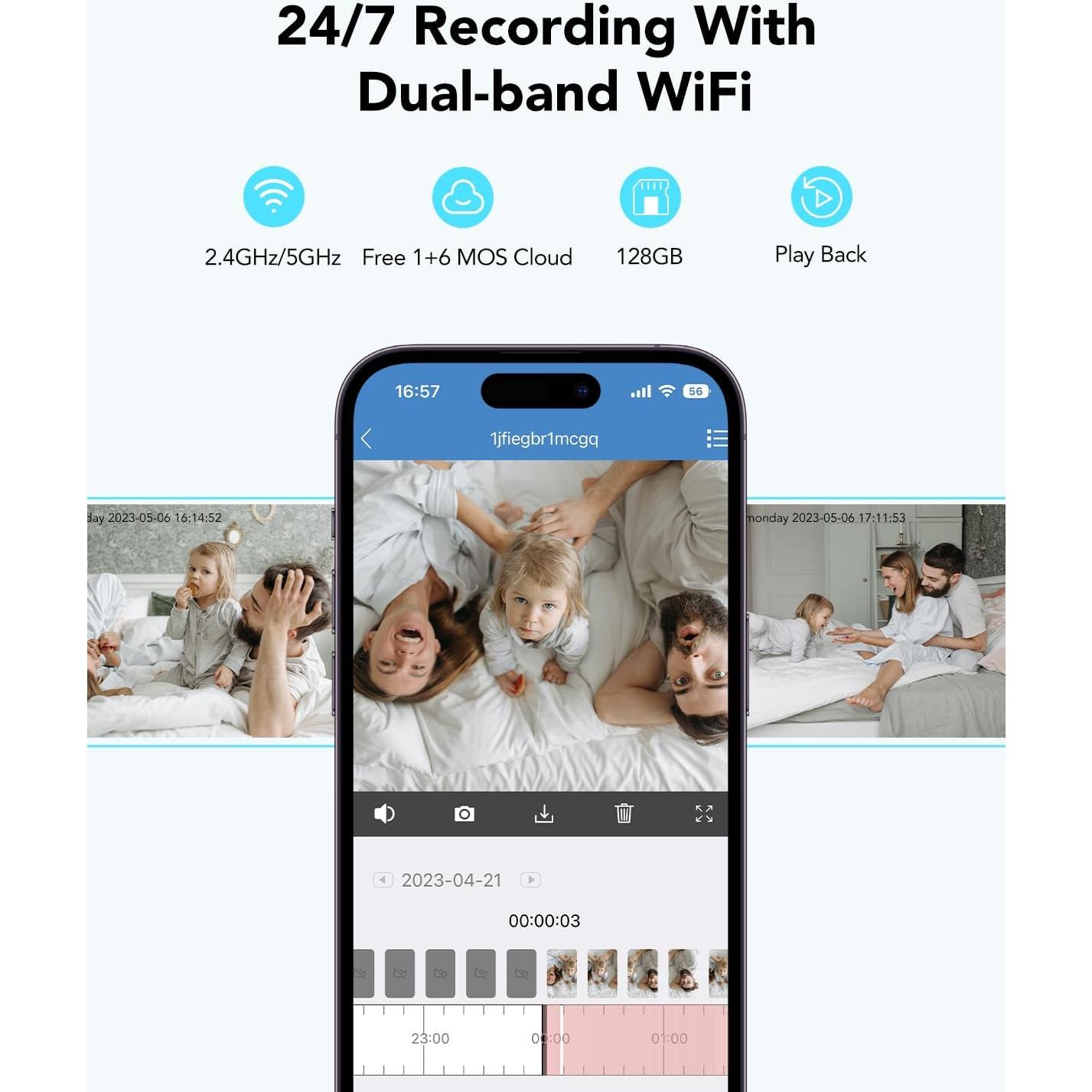 Cámara Interior Babytone 4MP WiFi con Audio Bidireccional