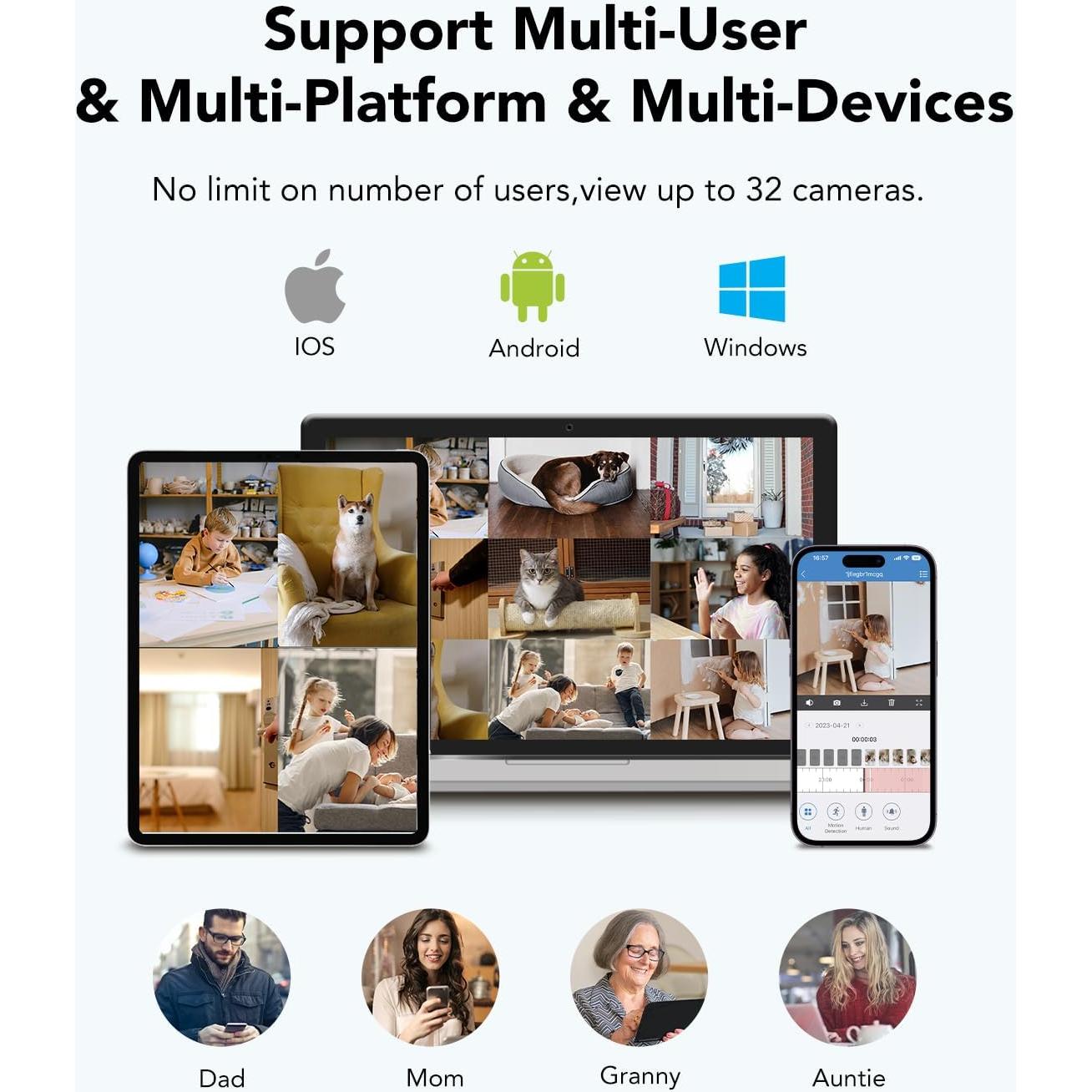 Cámara Interior Babytone 4MP WiFi con Audio Bidireccional