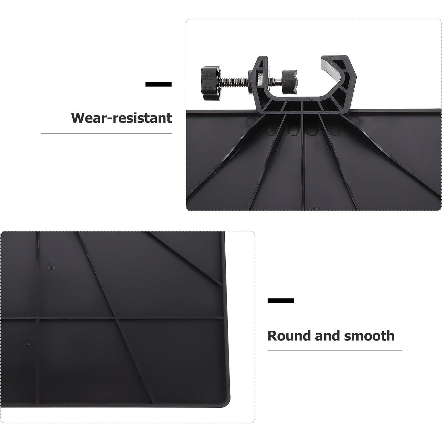 Bandeja Soporte Micrófono Ajustable Negro 20x14 cm