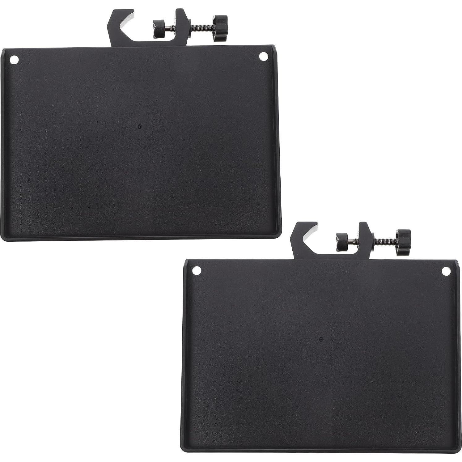 Bandeja Soporte Micrófono Ajustable Negro 20x14 cm