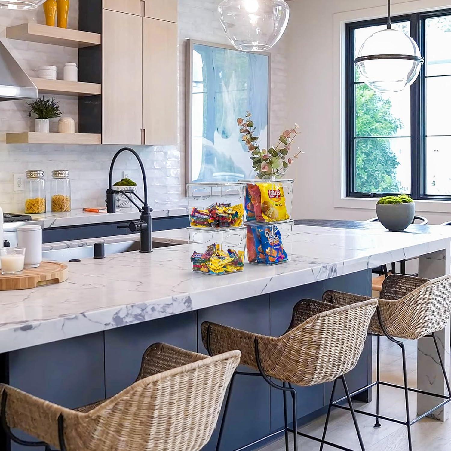 Cajas de Almacenamiento Pequeñas Sorbus - 2 Paquete Transparentes