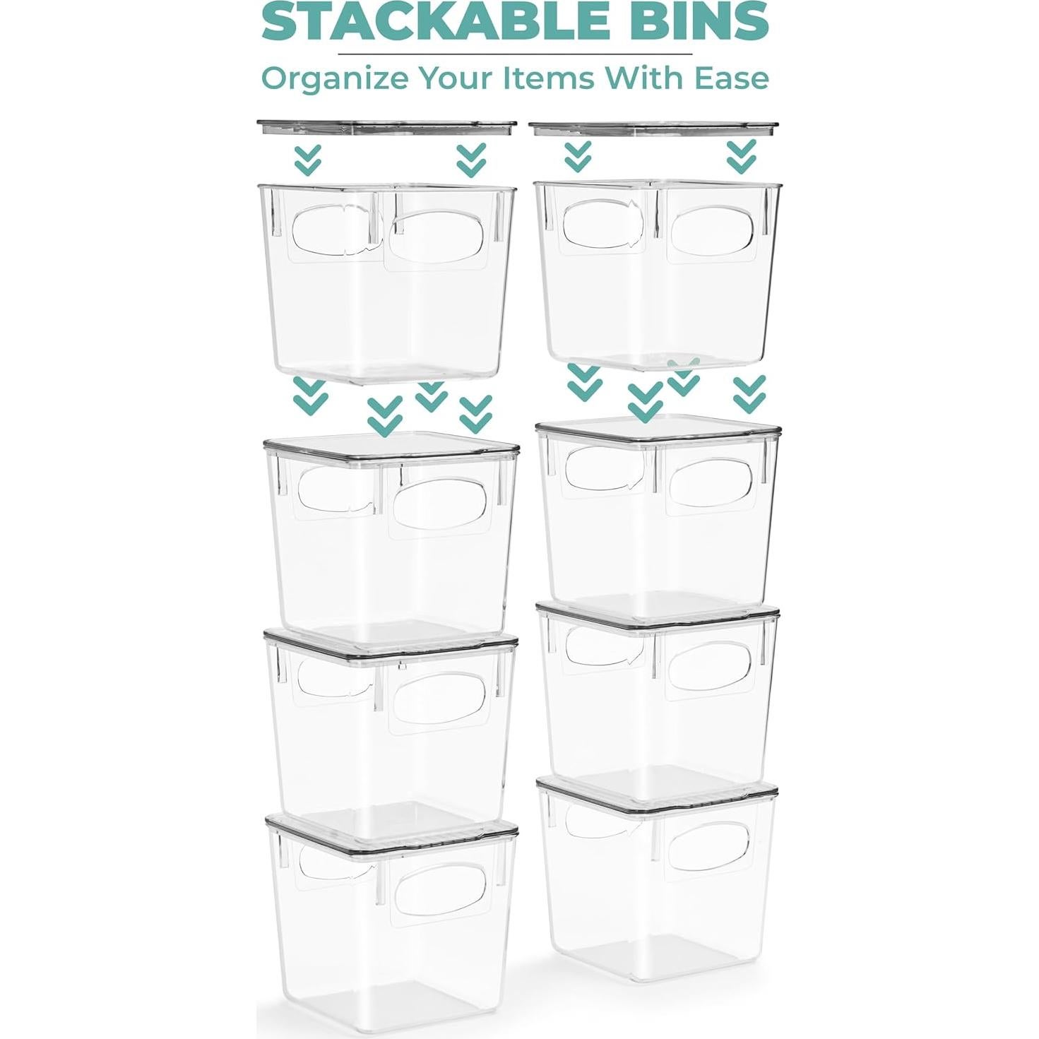 Cajas de Almacenamiento Pequeñas Sorbus - 2 Paquete Transparentes