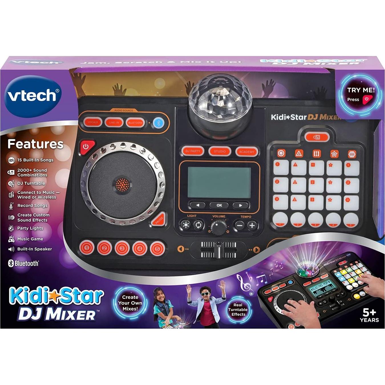 Mesa de DJ VTech Kidi Star con 15 canciones y Bluetooth