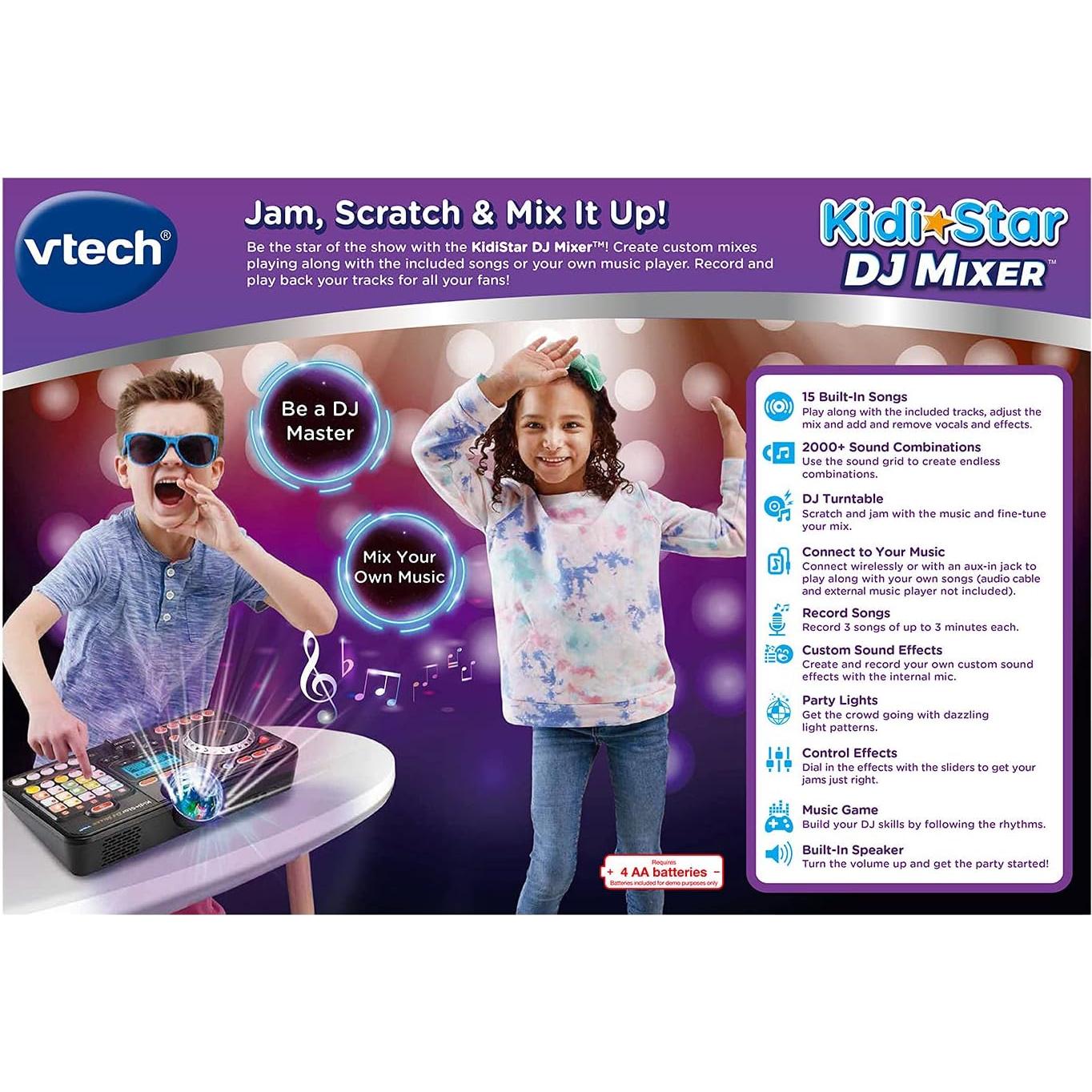 Mesa de DJ VTech Kidi Star con 15 canciones y Bluetooth