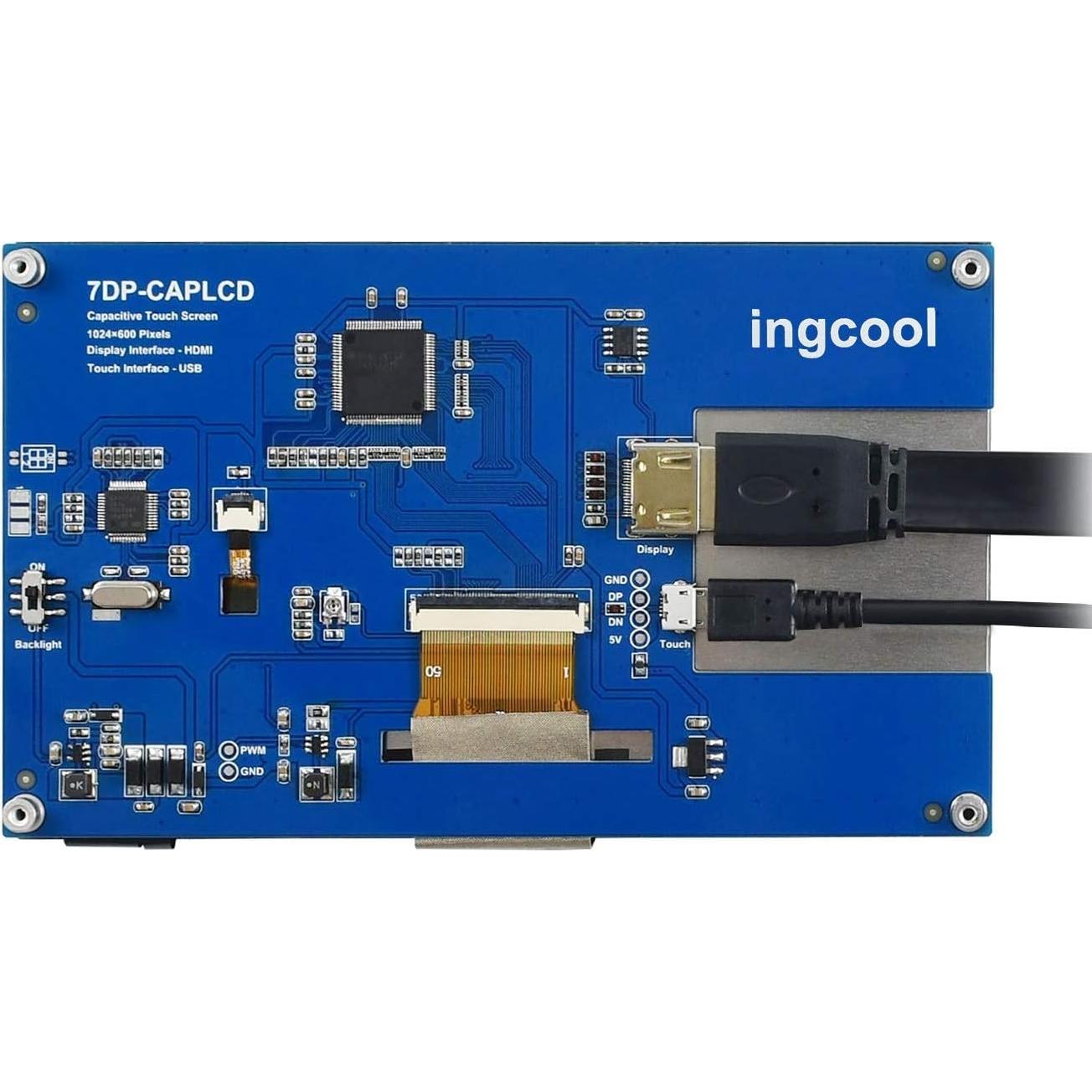 Pantalla LCD Táctil Capacitiva 7" Ingcool 1024x600 HDMI