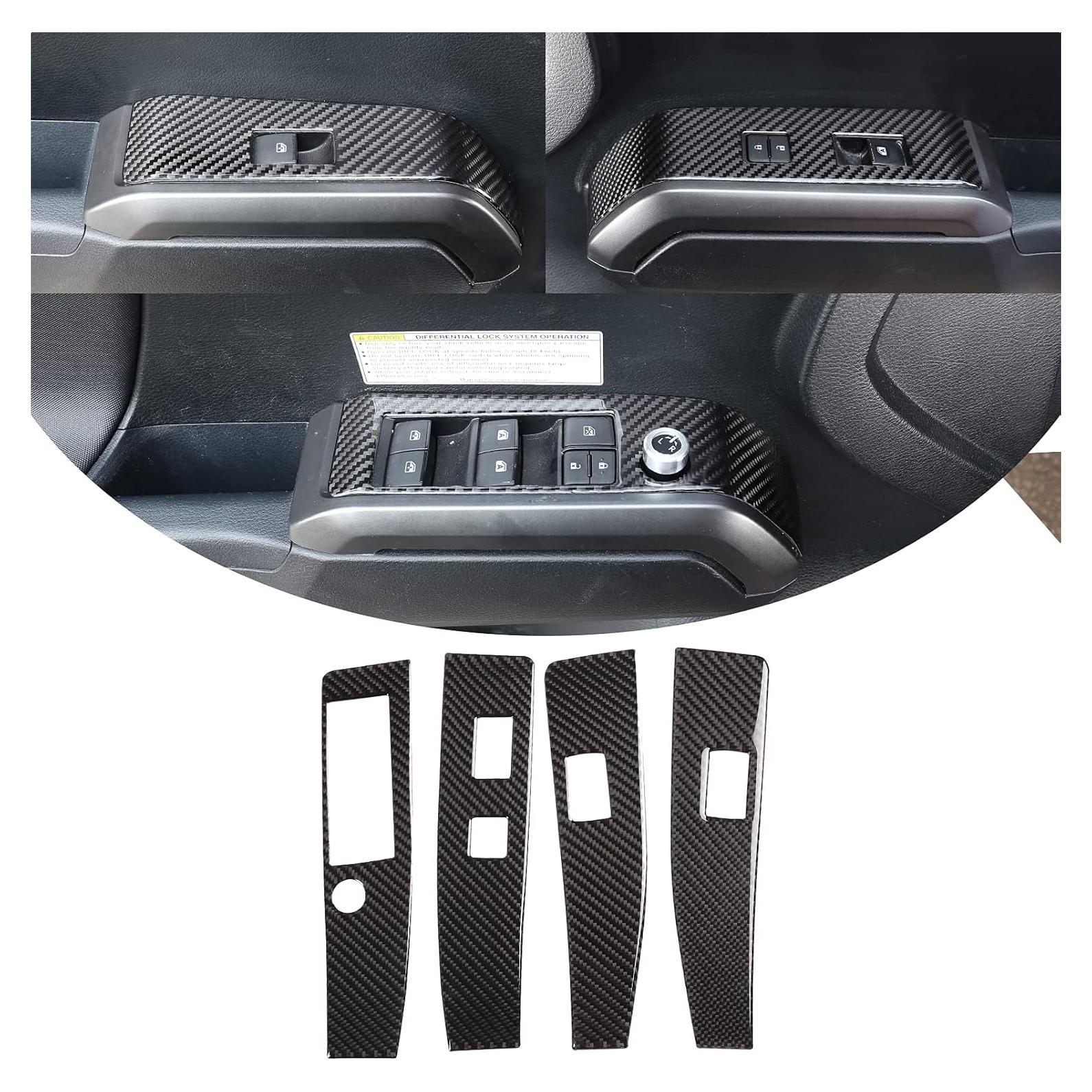Cubierta Interruptor Ventana Toyota Tacoma 2016-2023 4Pcs ABS