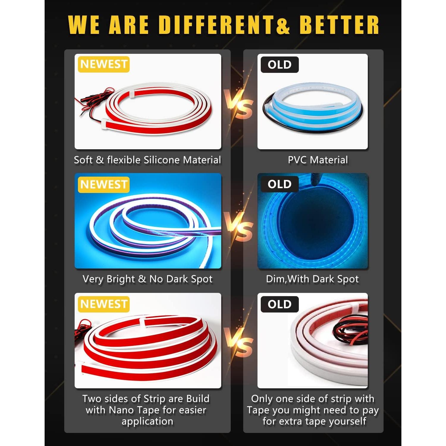 Tira LED para Coche YM E-Bright 149.86 cm Azul Hielo IP68