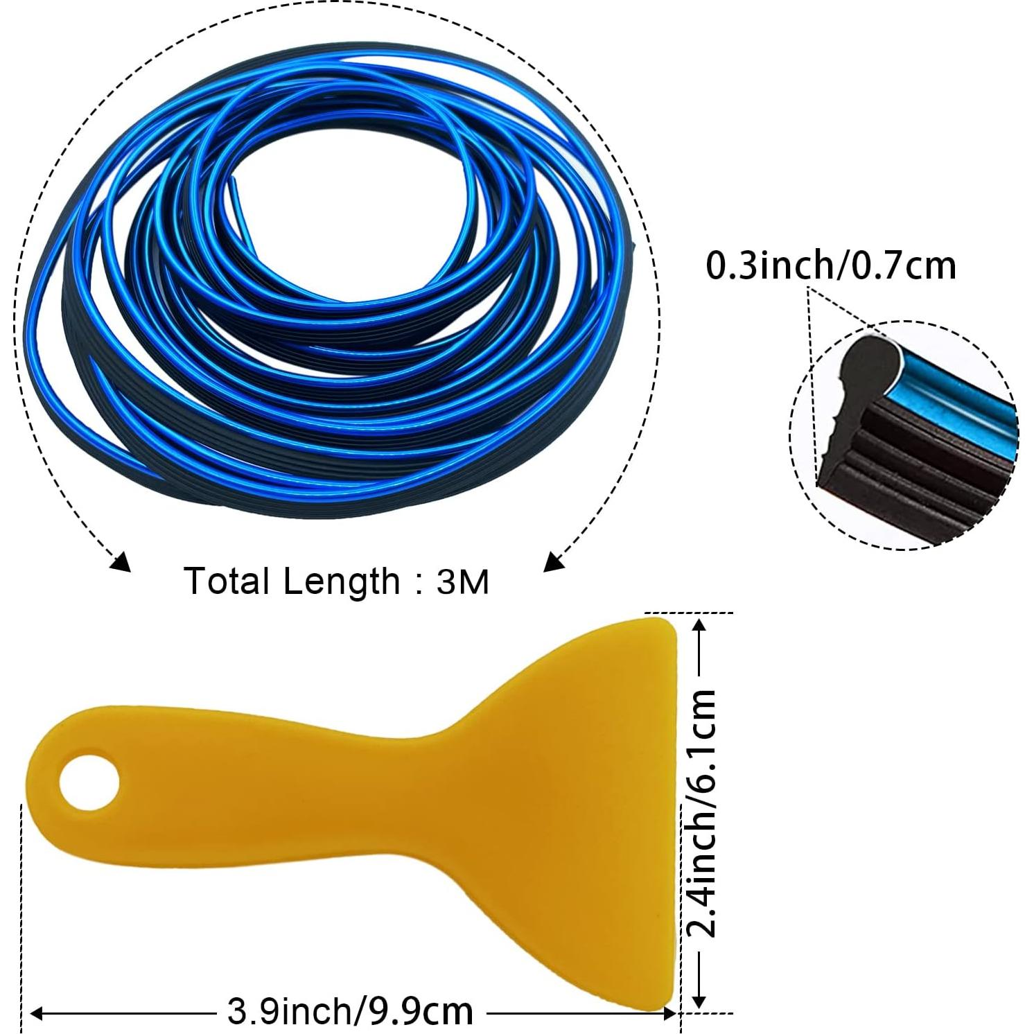 Tiras de Acabado Interior de Coche OSIFIT 3m Azul Universal