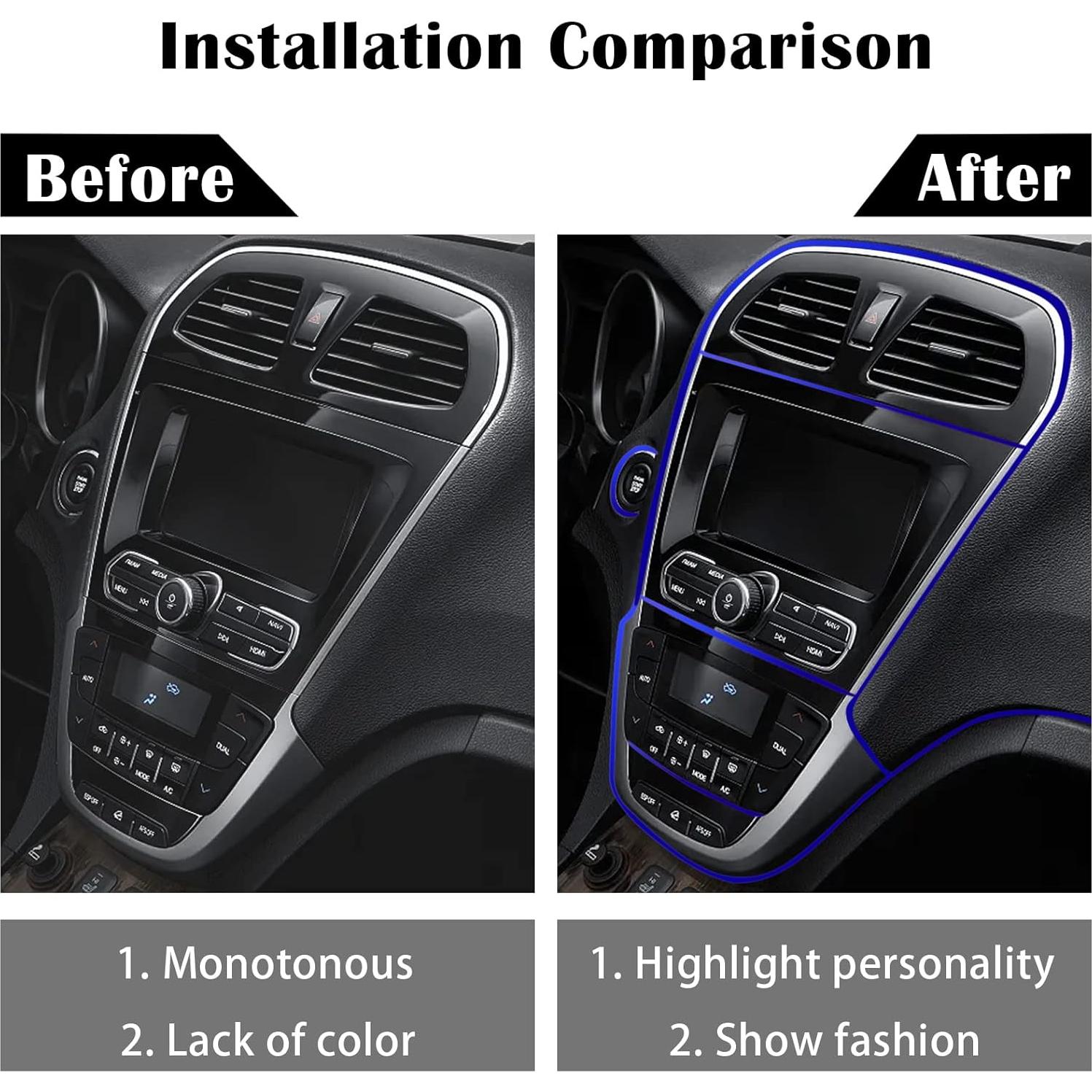 Tiras de Acabado Interior de Coche OSIFIT 3m Azul Universal