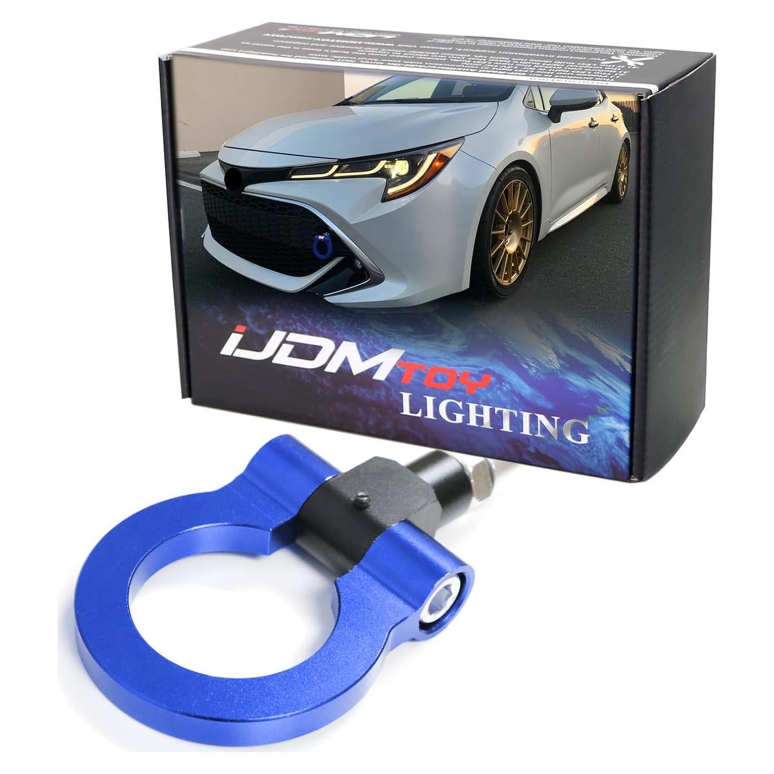 Anilla de Remolque Azul iJDMTOY para Toyota C-HR y Corolla
