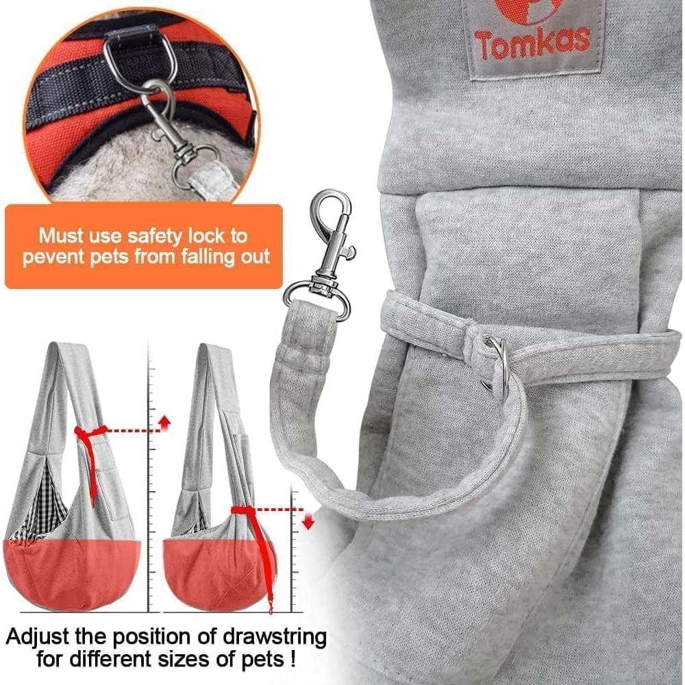 Transportín para Perros Pequeños TOMKAS - Gris - 1,36-4,54 kg