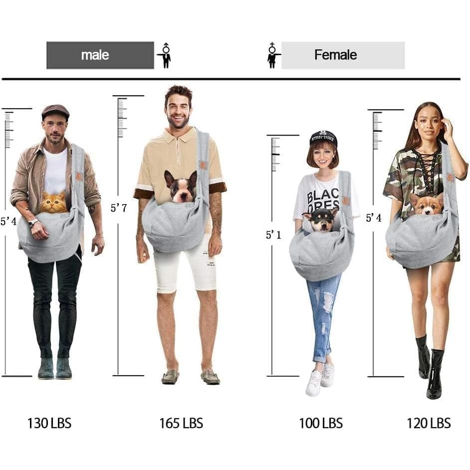 Transportín para Perros Pequeños TOMKAS - Gris - 1,36-4,54 kg