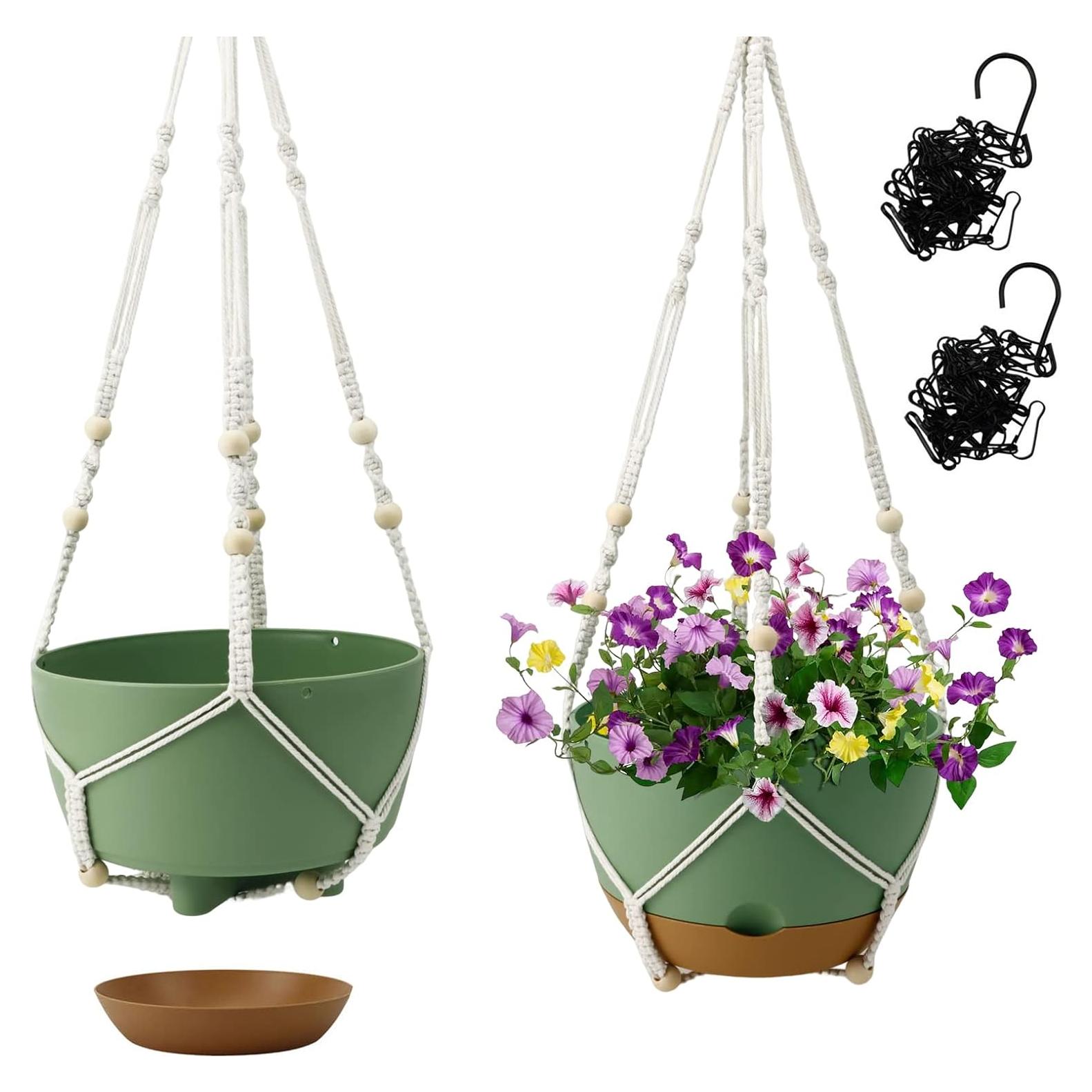 Maceta Colgante Autorriego Koalaime 25 cm Verde - 2 Pzas