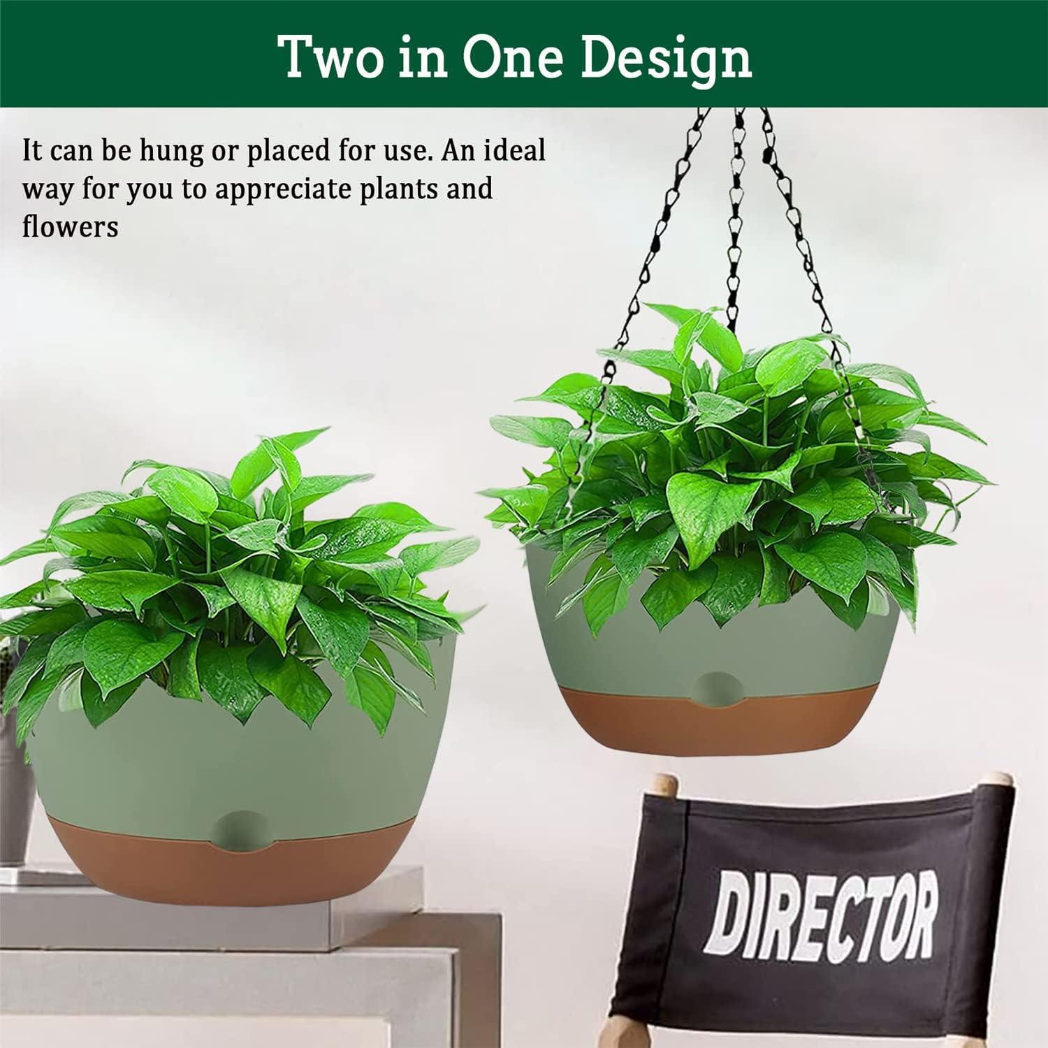 Maceta Colgante Autorriego Koalaime 25 cm Verde - 2 Pzas