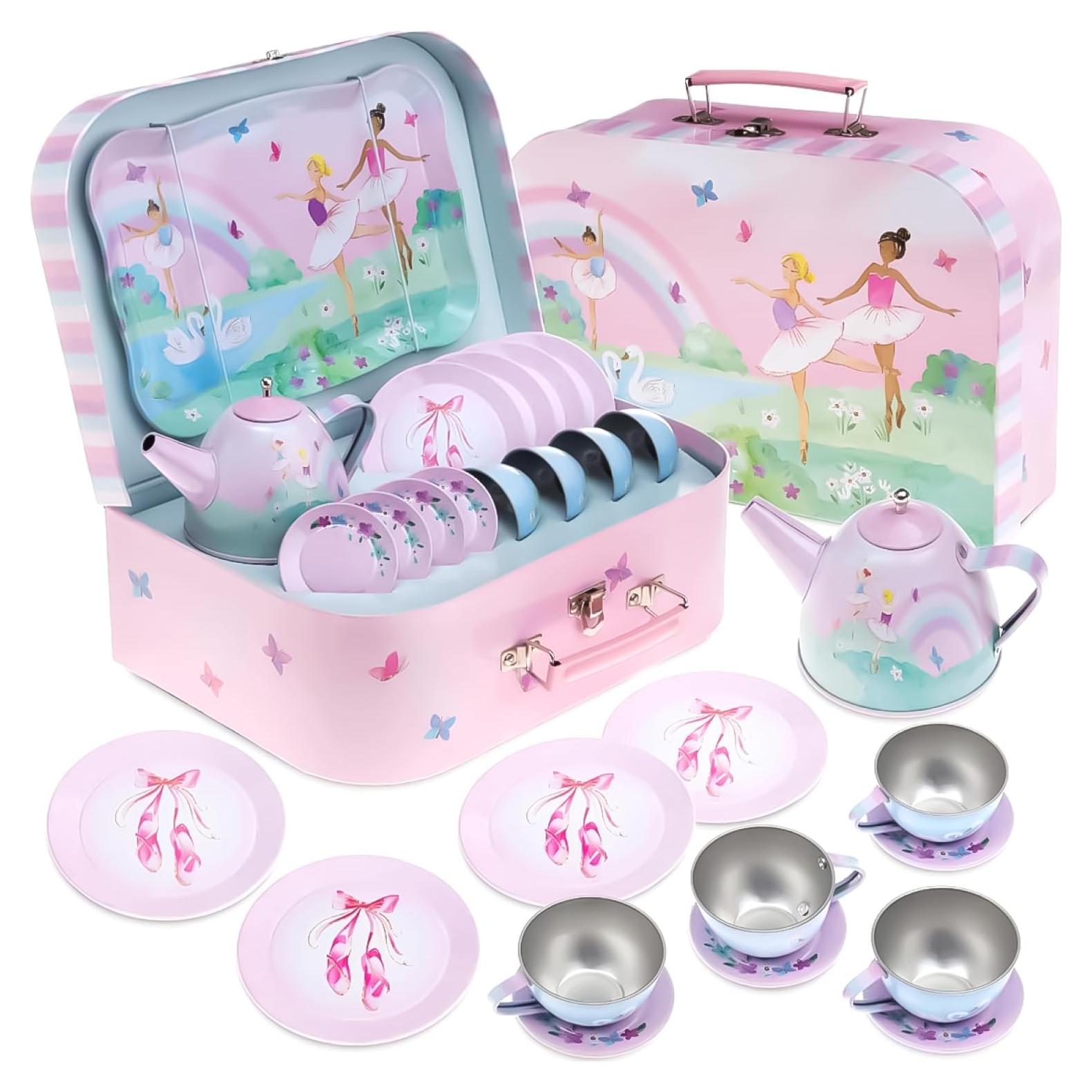 Juego de té Jewelkeeper Bailarina 15 Piezas con Estuche