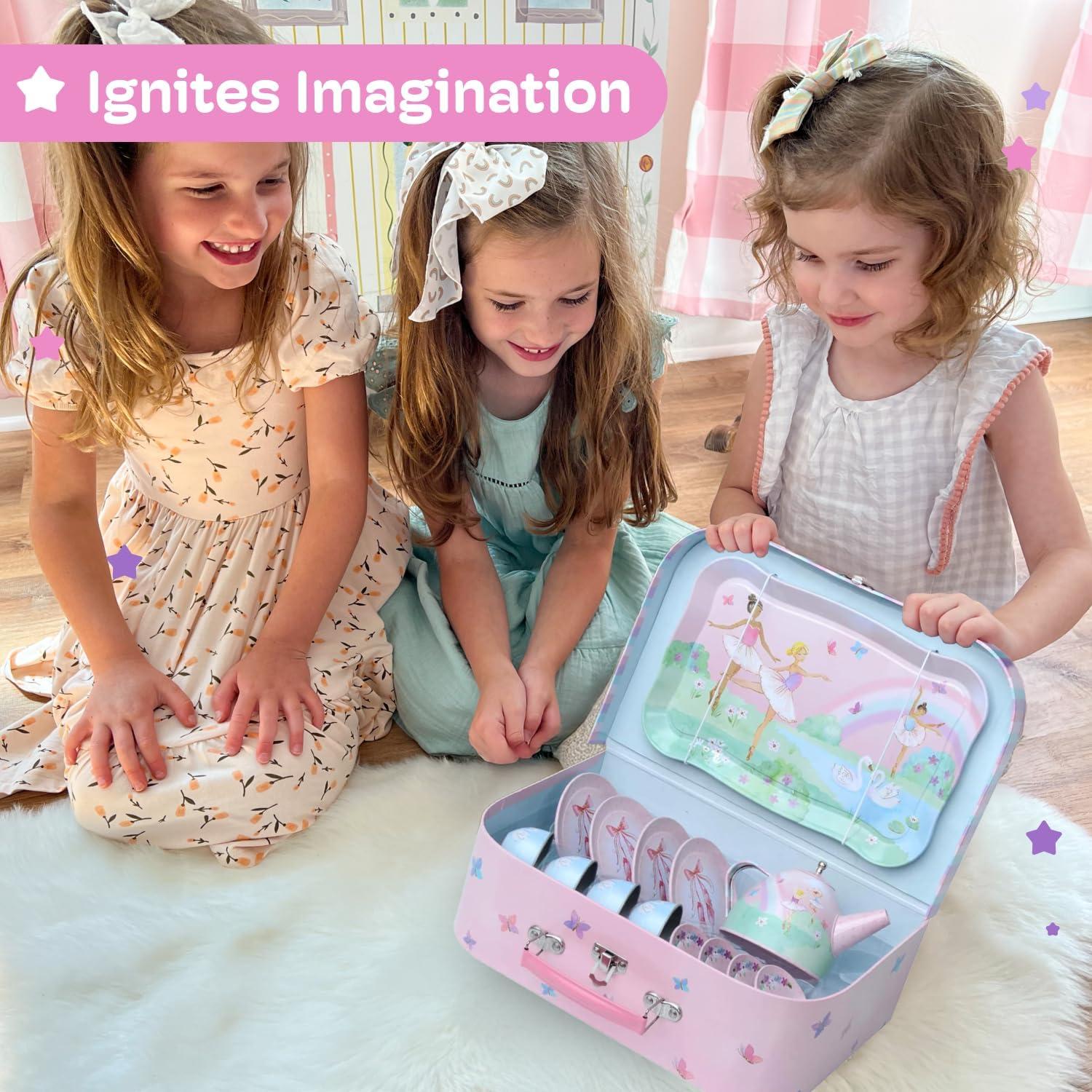 Juego de té Jewelkeeper Bailarina 15 Piezas con Estuche