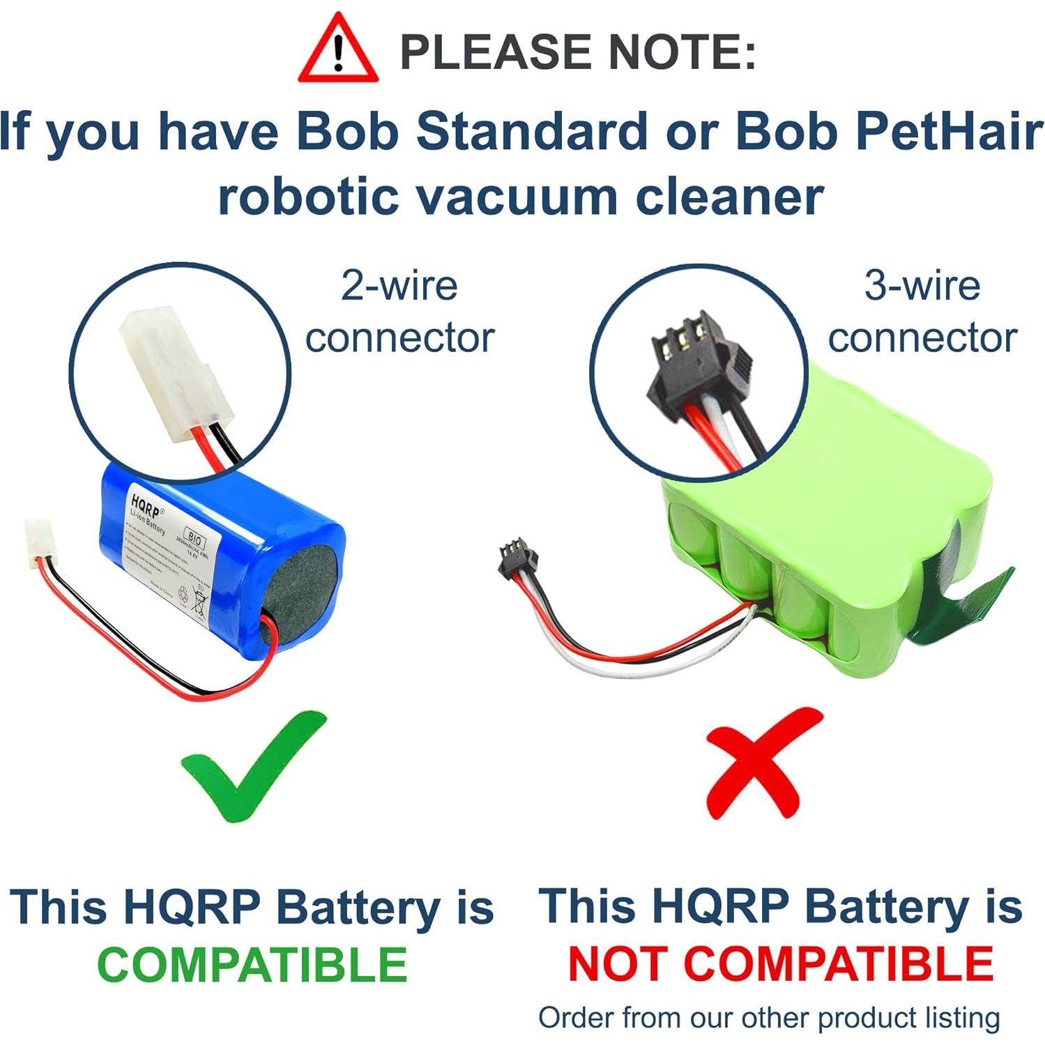 Batería HQRP 14.8V 3000mAh para BOBSWEEP Aspiradora