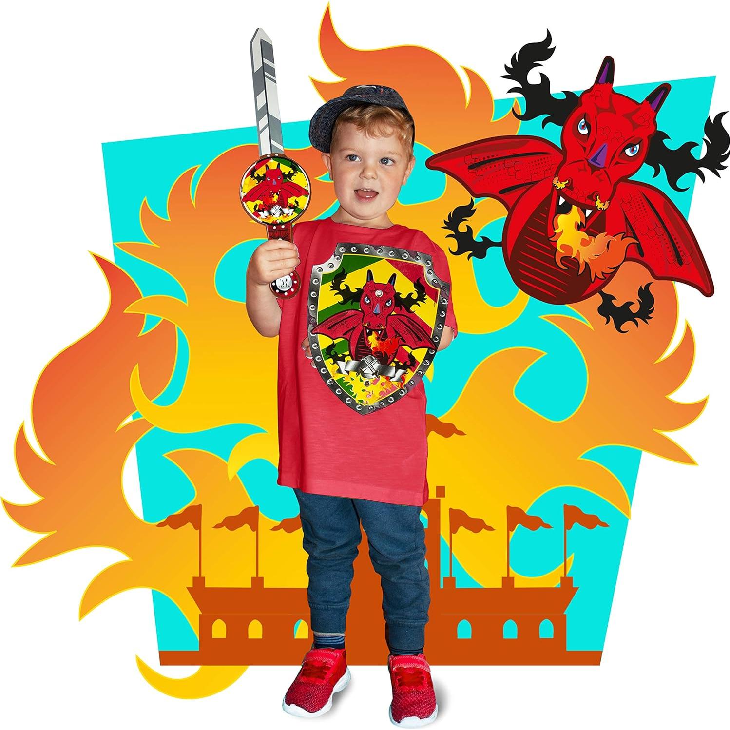 Conjunto de Disfraz Dragón Deluxebase con Espada y Escudo