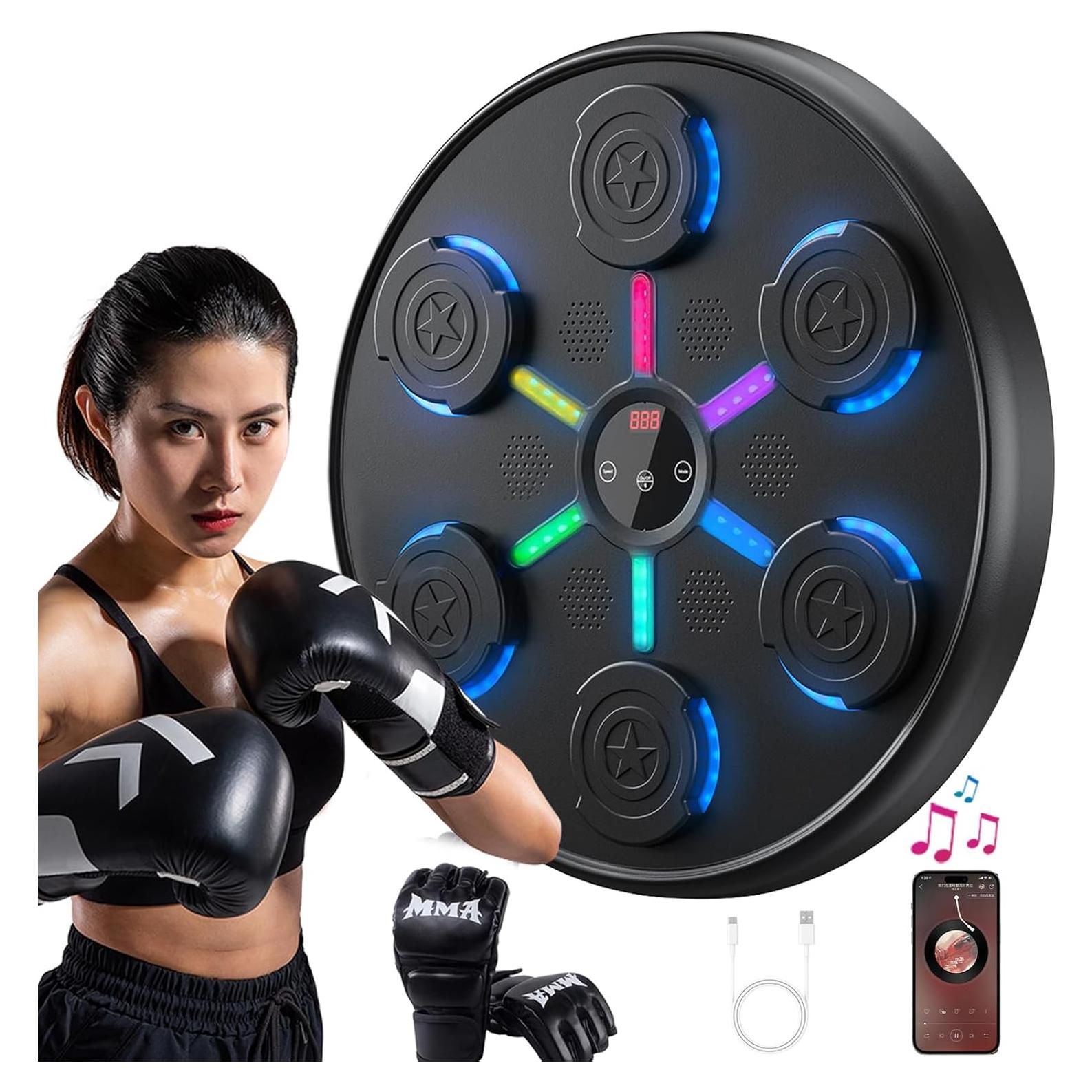 Máquina de Boxeo Musical ZWOTNDT con Guantes y 9 Modos