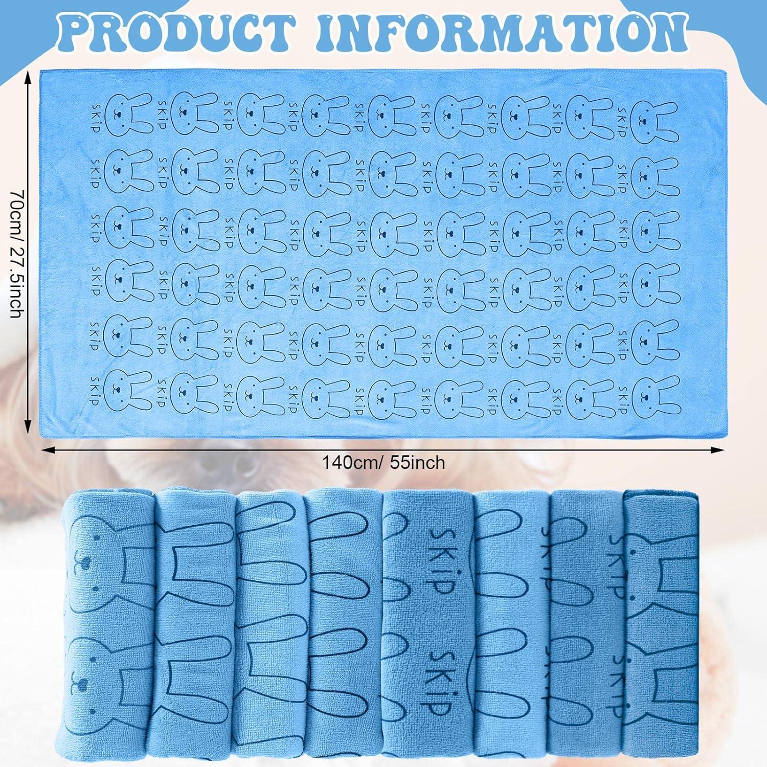 Toallas Secadoras para Perros Peryiter 8 Pcs Microfibra 140x70cm