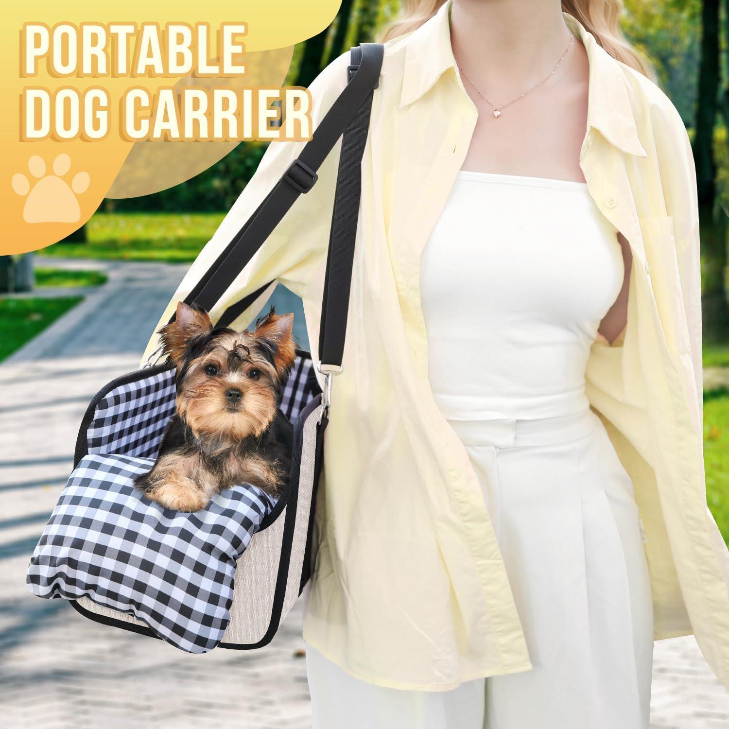 Asiento de Coche para Perros SlowTon Beige - Elevador 42x22x22 cm