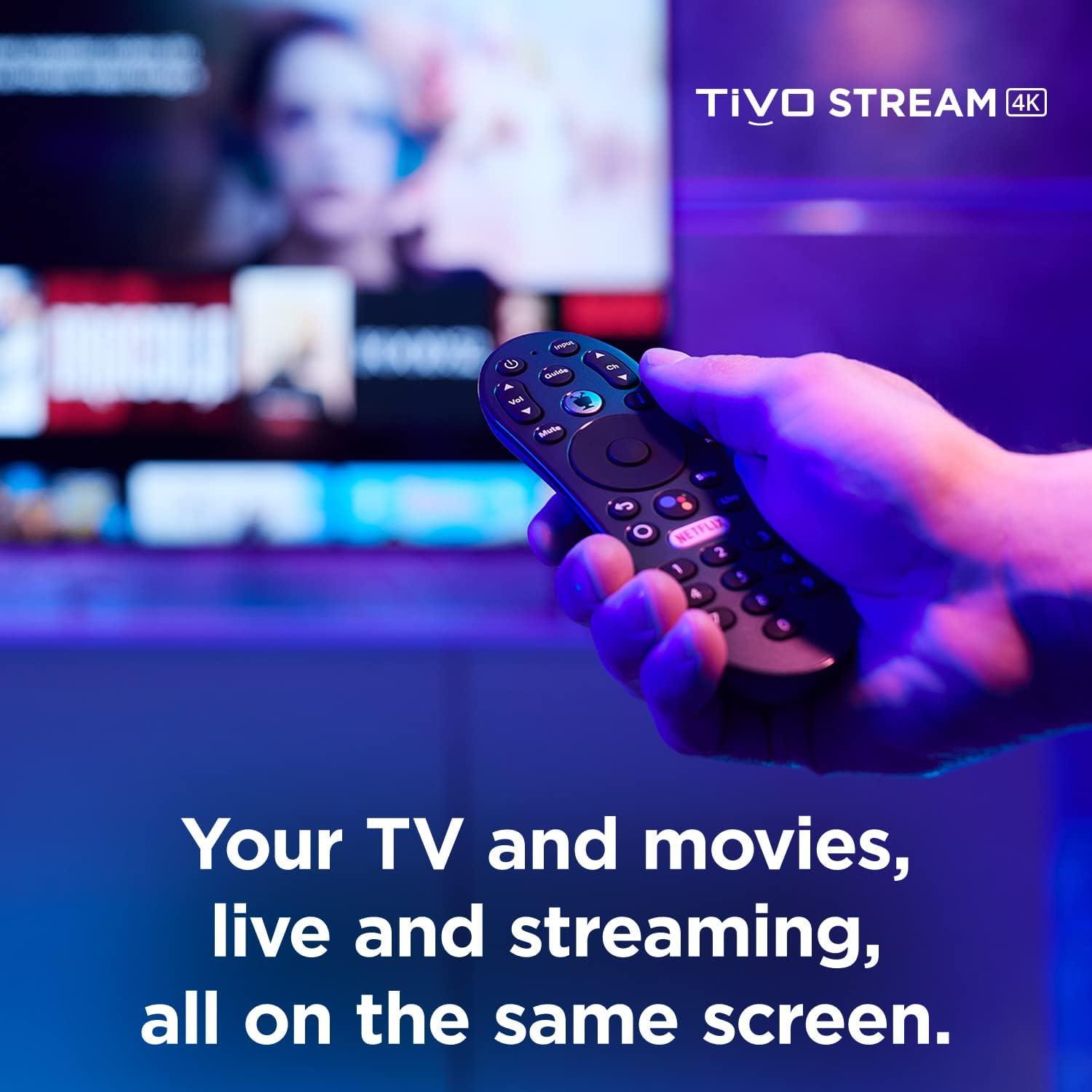 TiVo Stream 4K - Reproductor de Streaming 4K UHD con Android TV