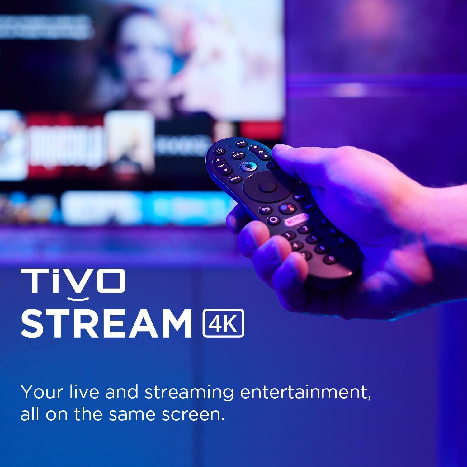 TiVo Stream 4K - Reproductor de Streaming 4K UHD con Android TV