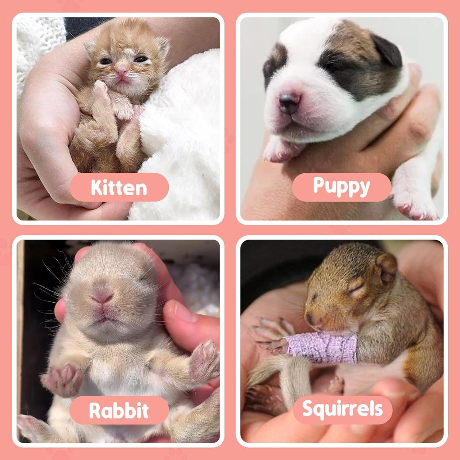 Paquete de 10 pezones de silicona para cachorros y gatitos