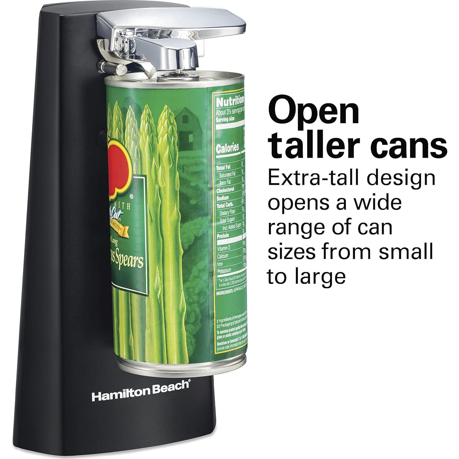 Abrelatas Eléctrico Automático Hamilton Beach 76702 Negro