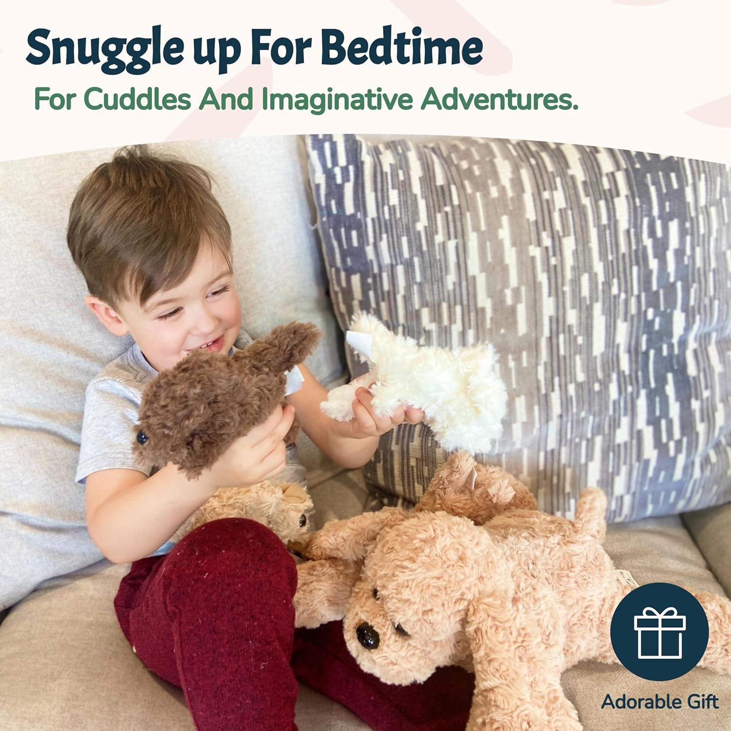 PixieCrush Peluche Labradoodle con 4 Cachorros 12,7cm