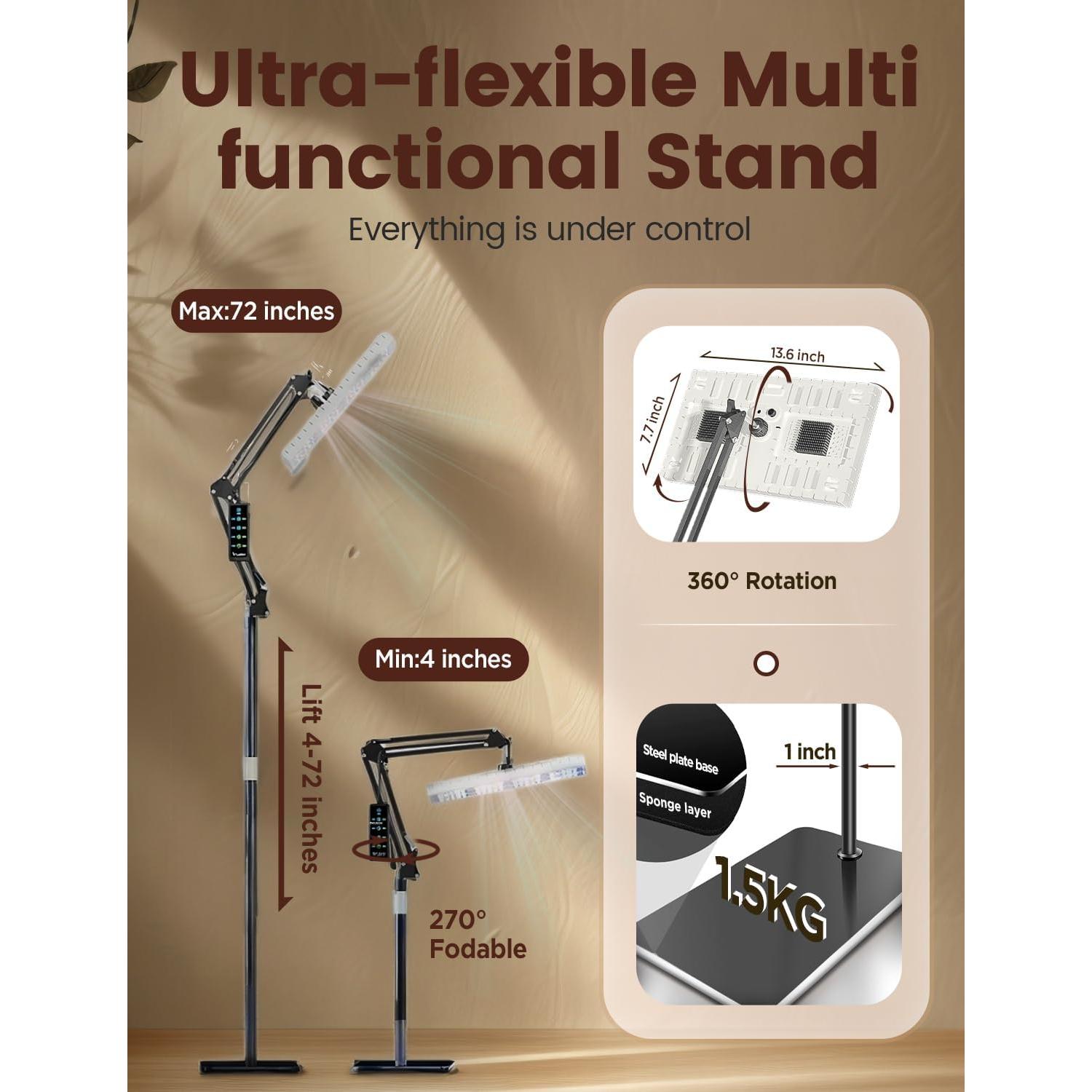 Luz de Crecimiento LED MetryGrow 48W Espectro Completo 0.61m