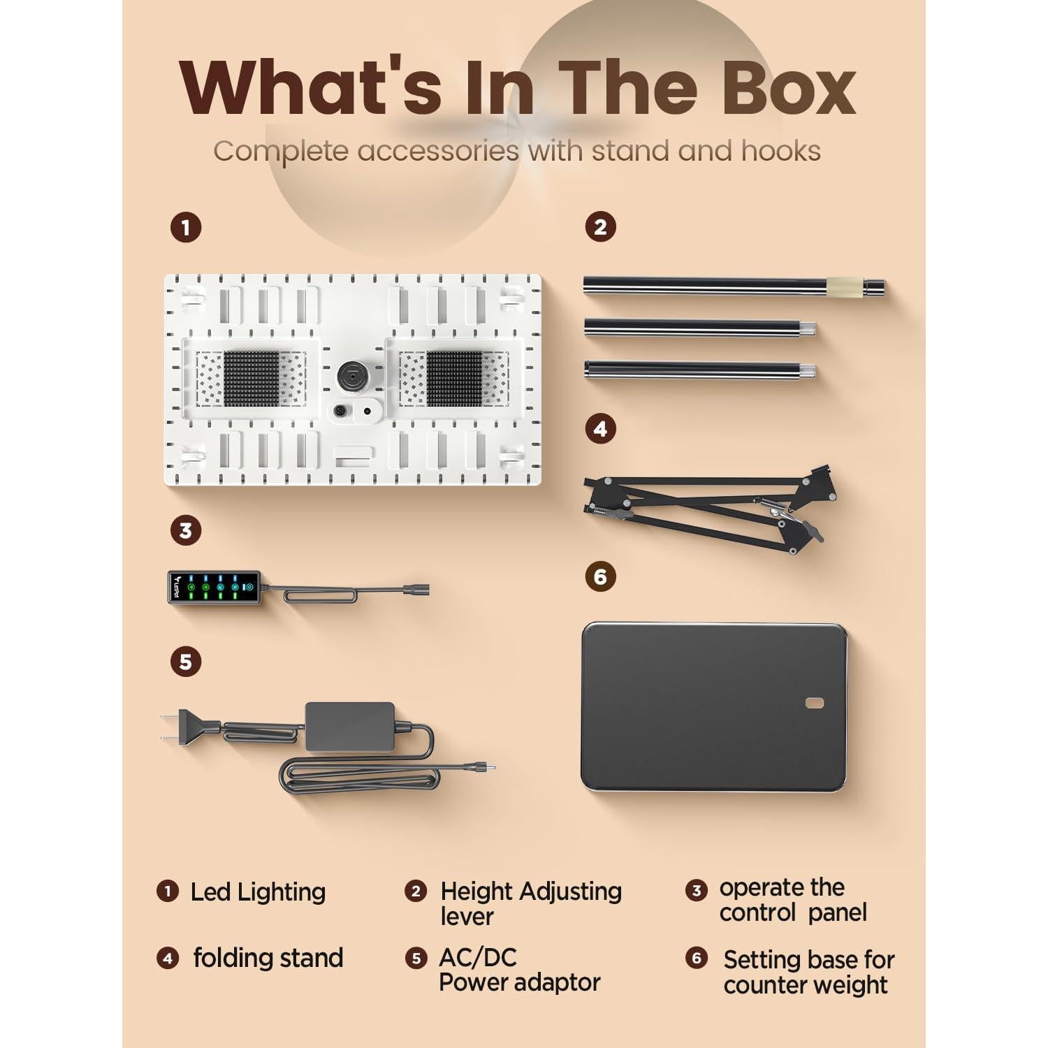 Luz de Crecimiento LED MetryGrow 48W Espectro Completo 0.61m