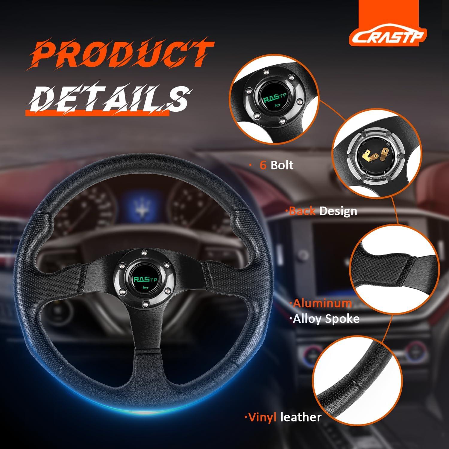 Volante de Carreras RASTP 34.5 cm Universal con Claxon