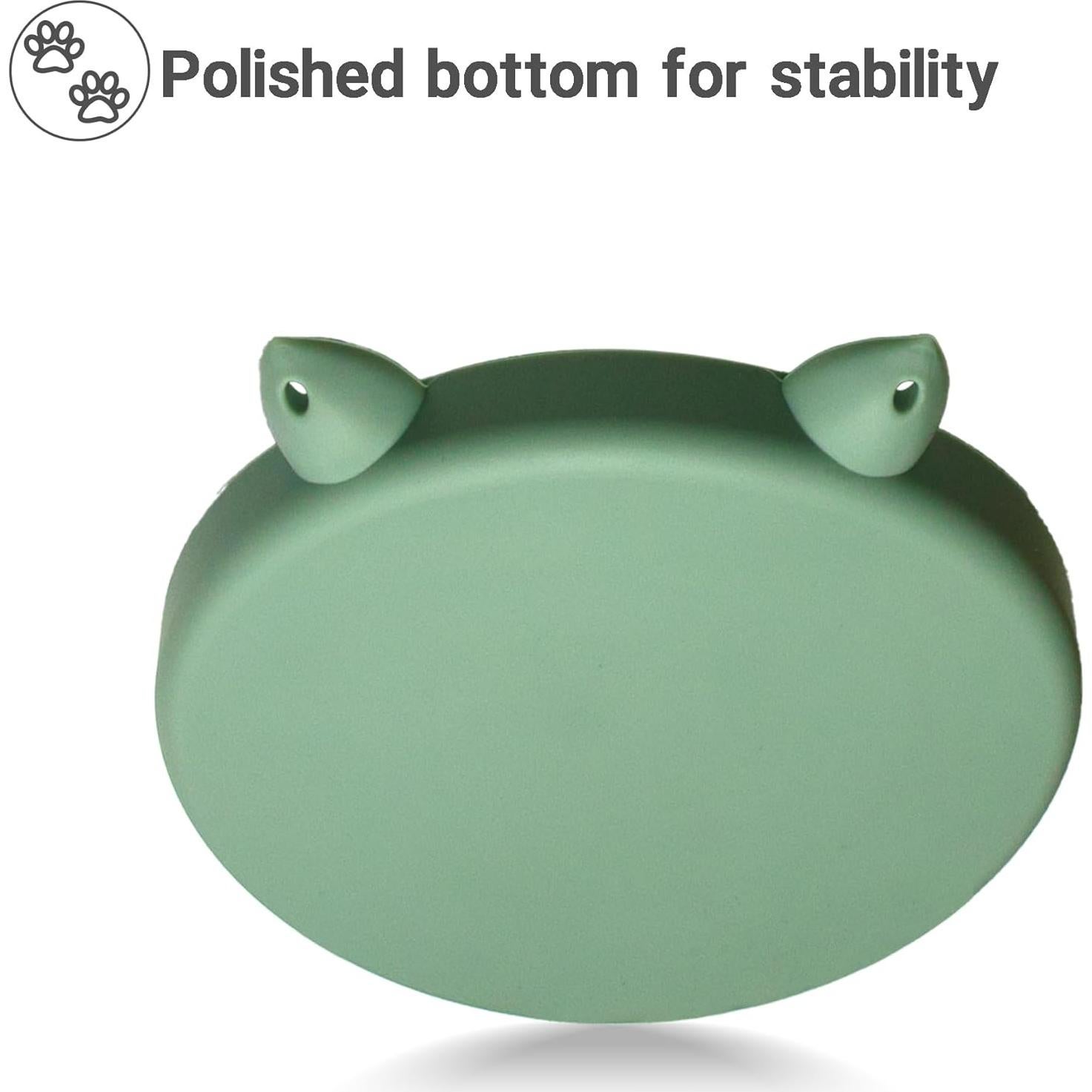 Comedero Lento de Silicona Bifeaw para Gatos - Verde y Azul