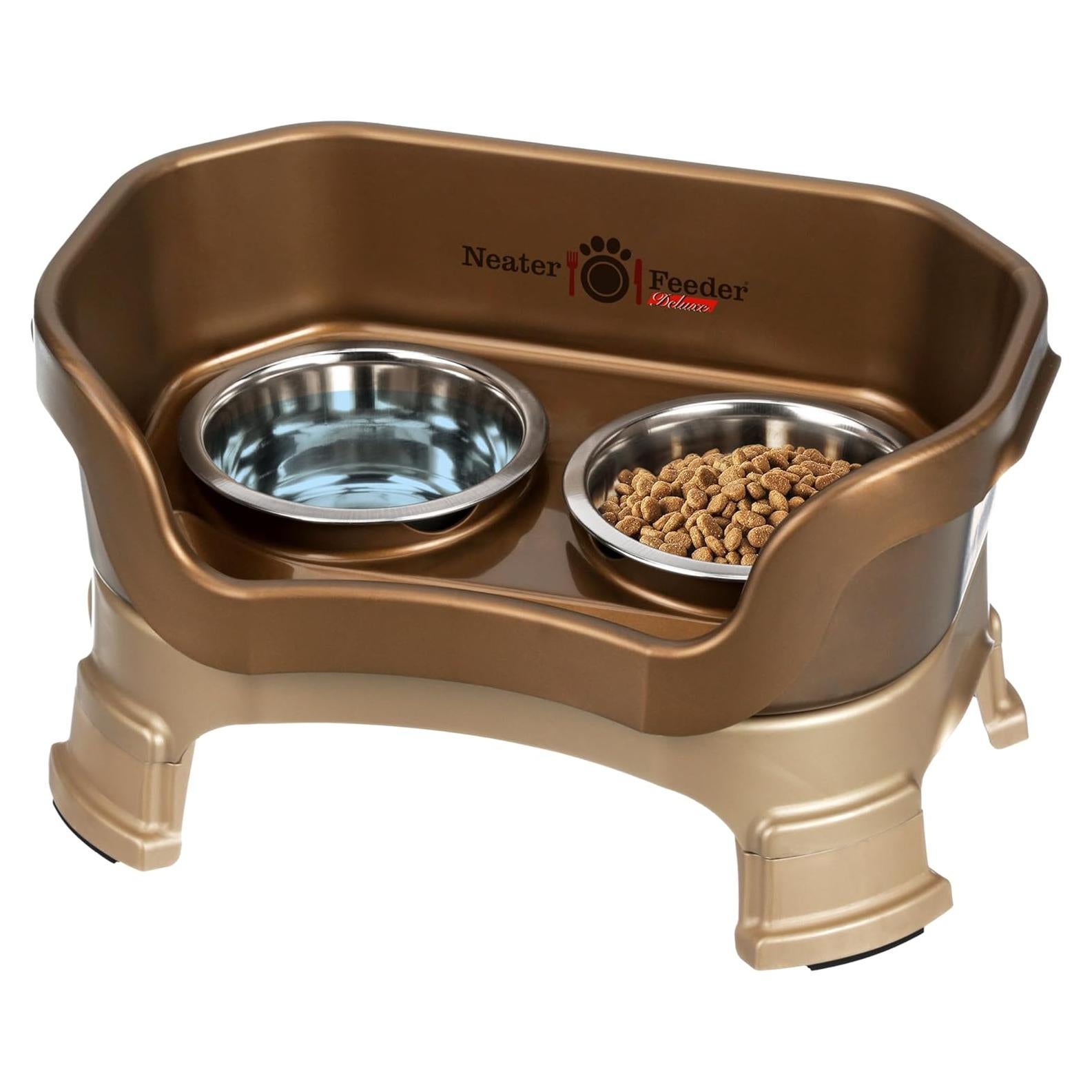 Neater Feeder Cuencos Elevados para Perros Pequeños Bronce