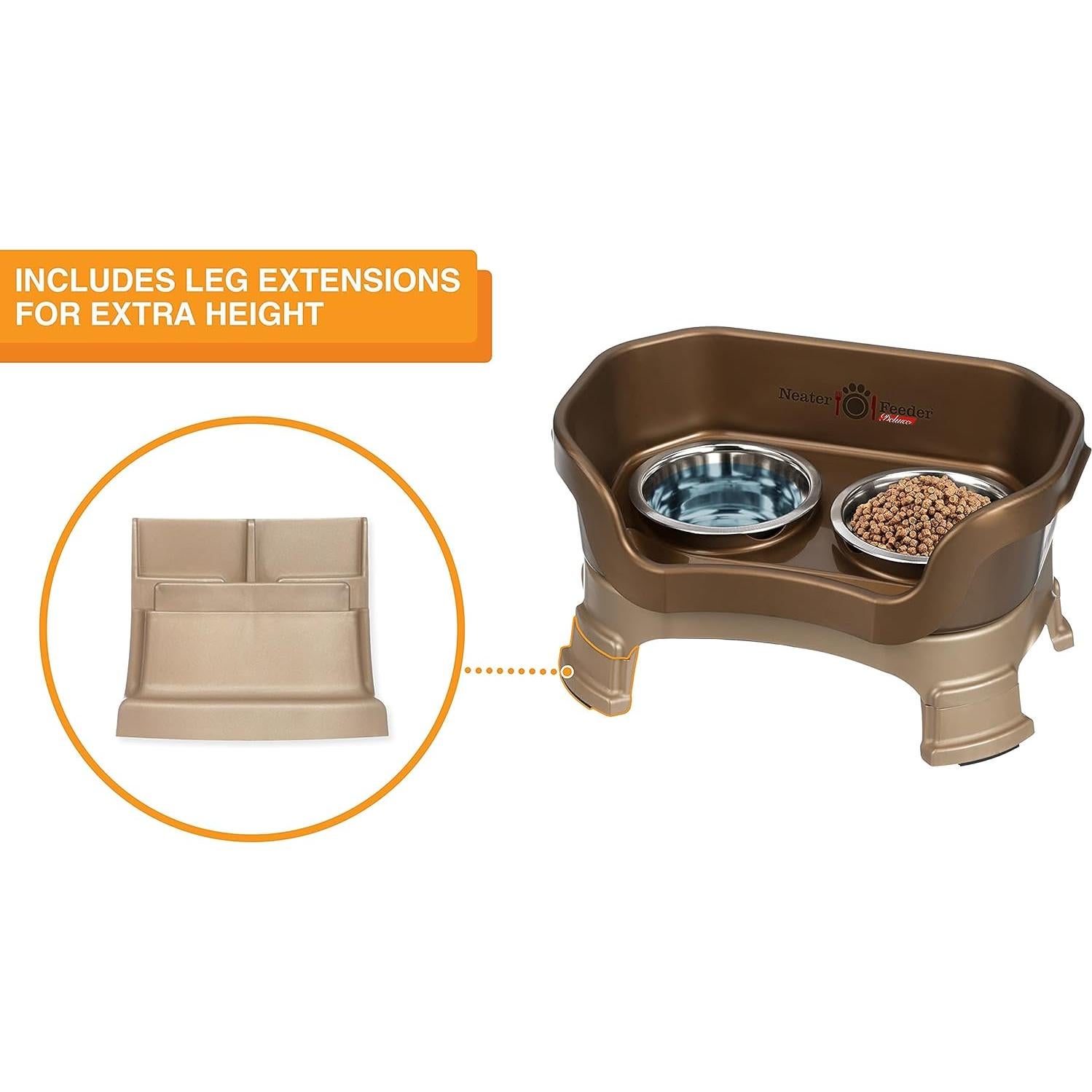 Neater Feeder Cuencos Elevados para Perros Pequeños Bronce