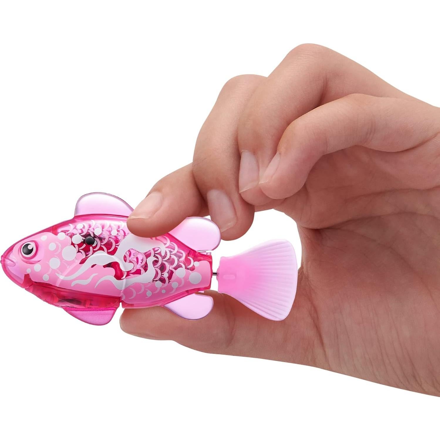 Robo Fish ZURU Pez Robótico Nadador Rosa y Dorado 2 Piezas