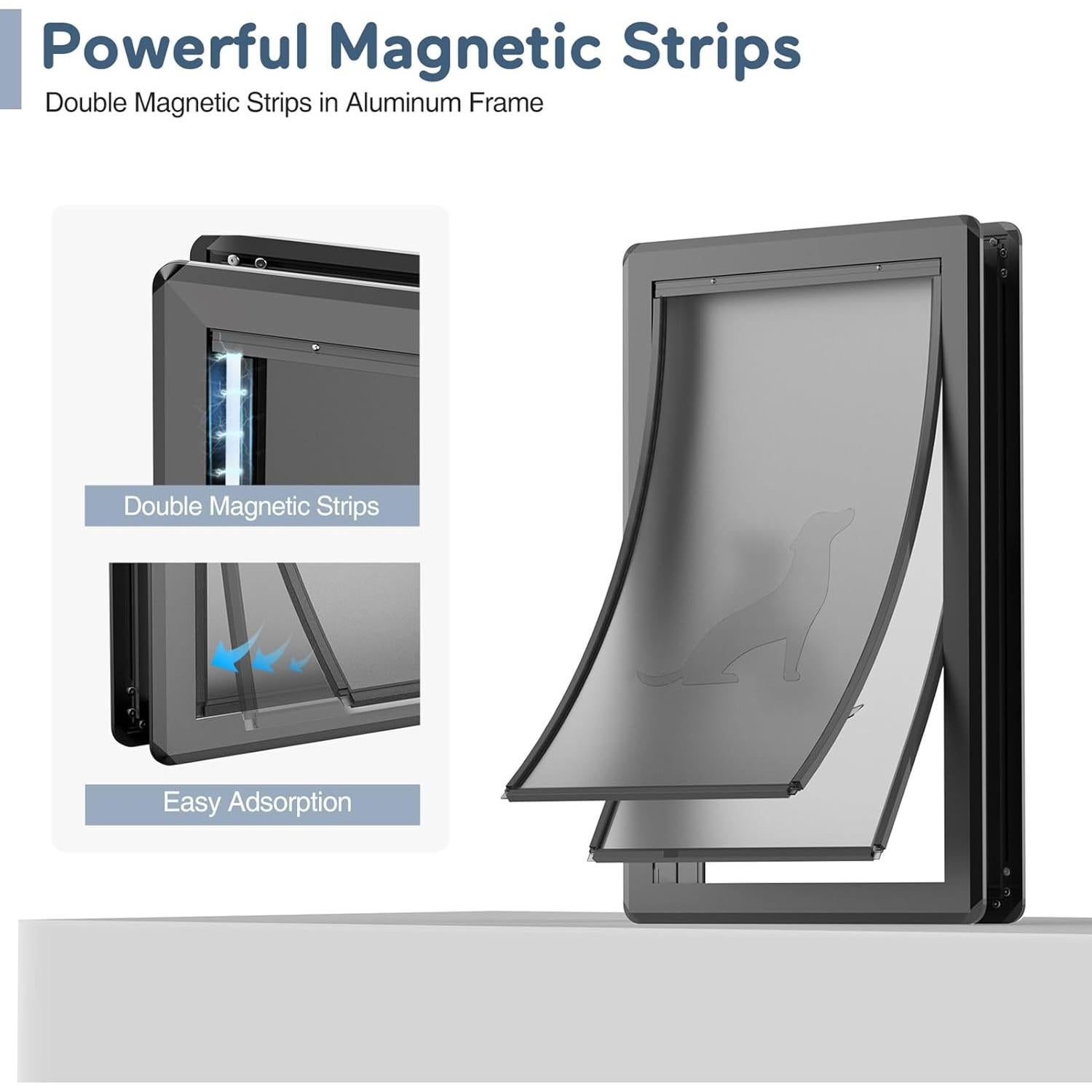 Puerta para Perros Yicostar XL Aluminio 99.79 kg 24.4x13.8 cm