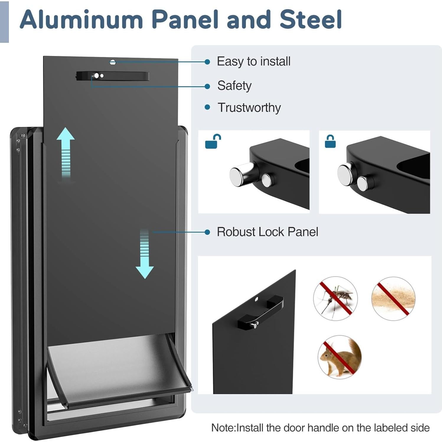 Puerta para Perros Yicostar XL Aluminio 99.79 kg 24.4x13.8 cm
