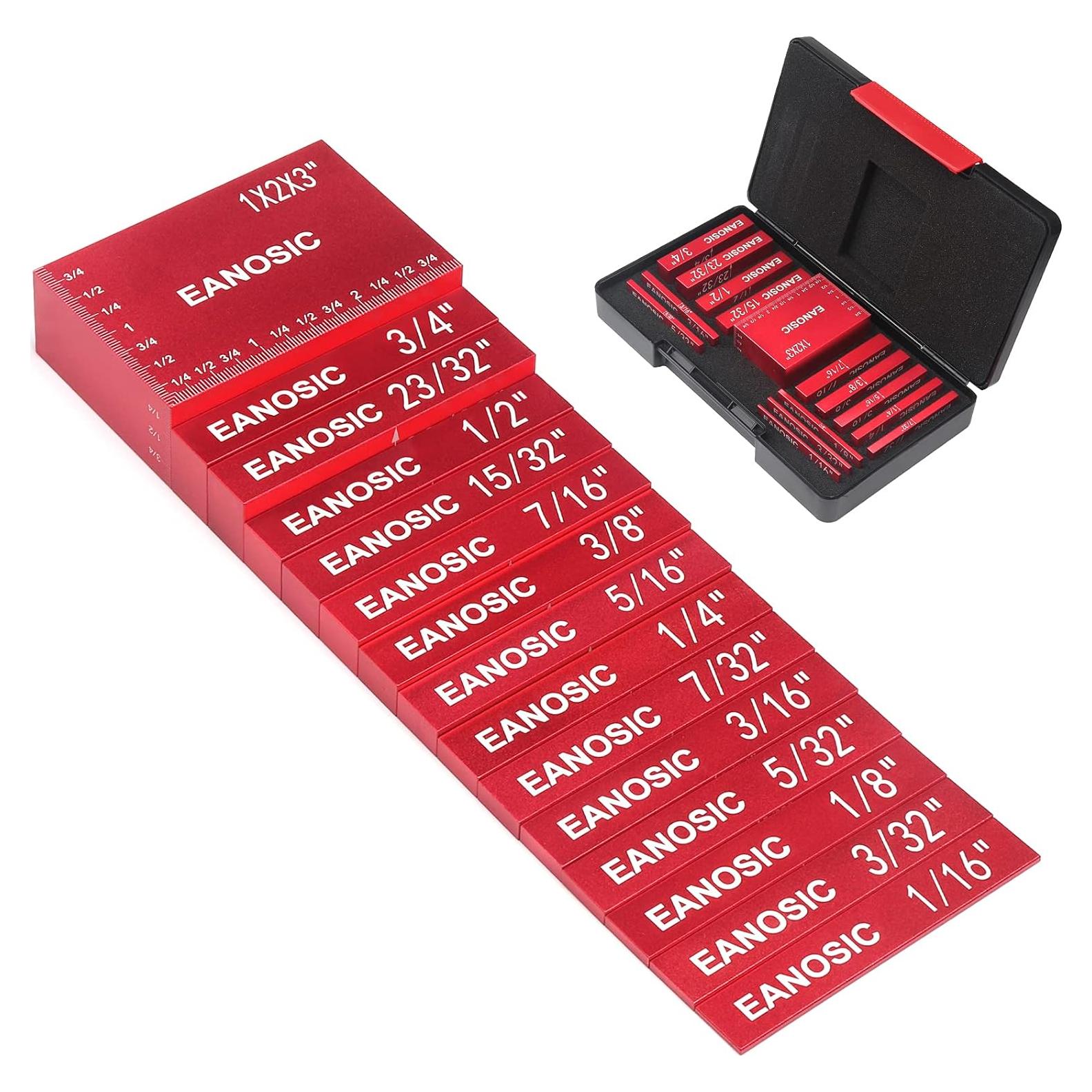 Juego de Bloques de Configuración EANOSIC 15 Piezas Aluminio