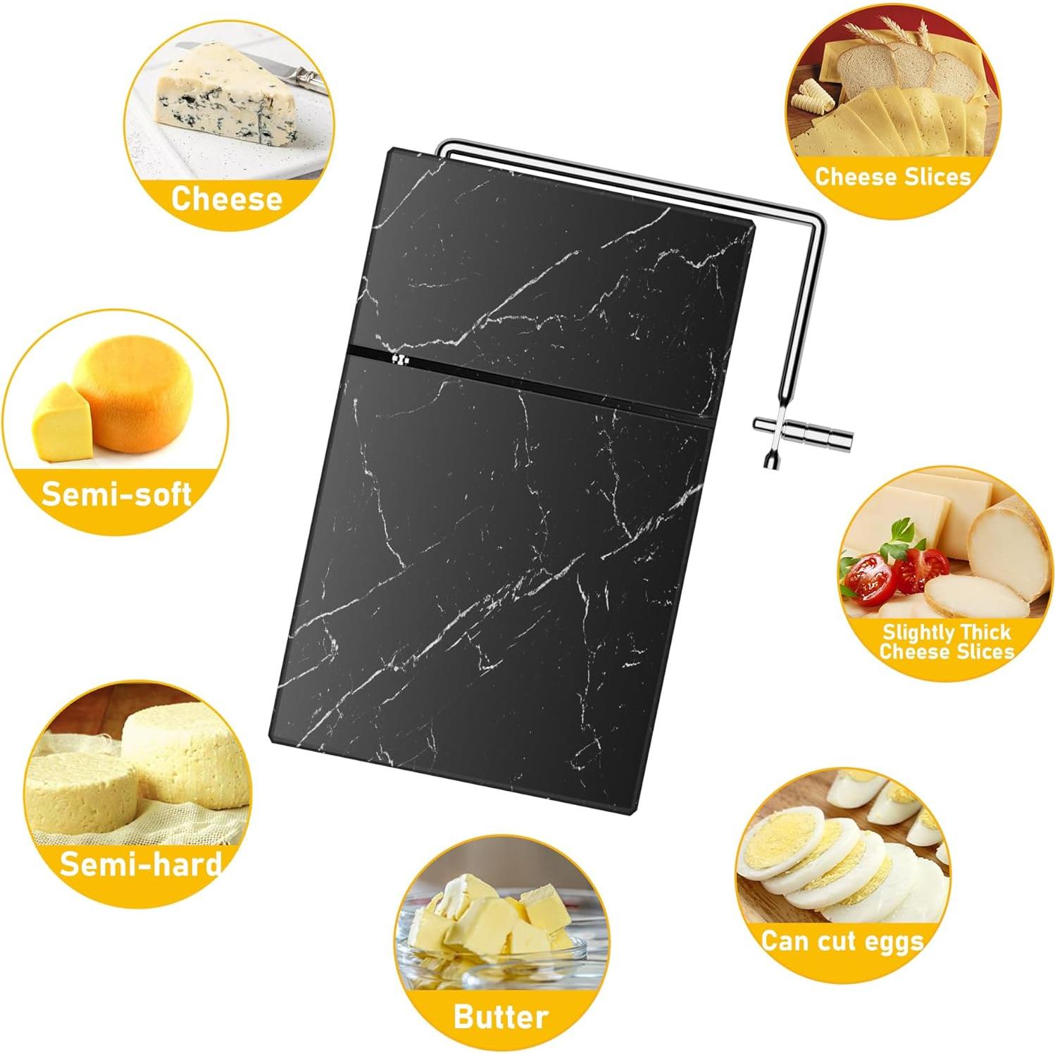 Cortador de Queso TOPULORS de Mármol 20x12.7cm con 5 Cables