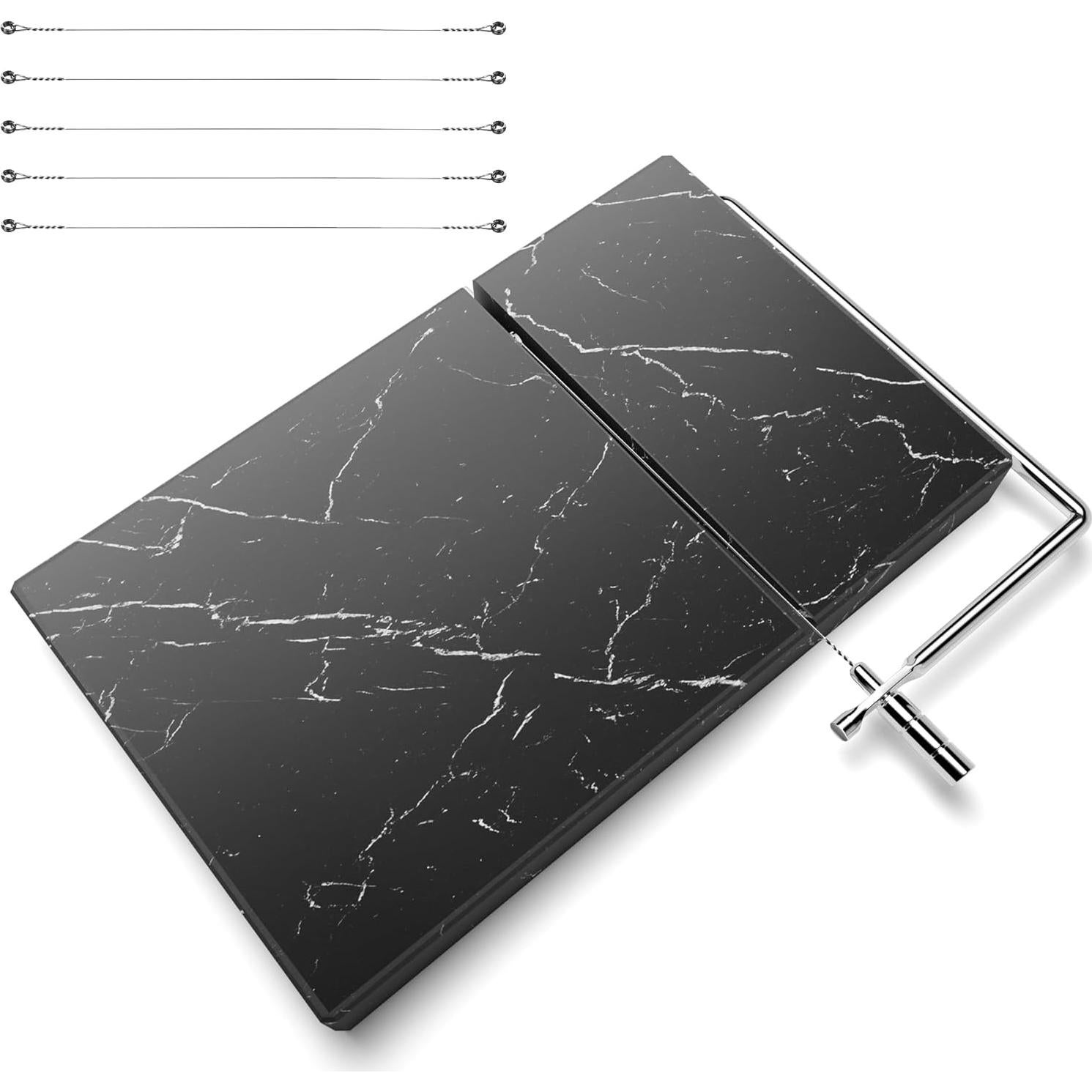 Cortador de Queso TOPULORS de Mármol 20x12.7cm con 5 Cables