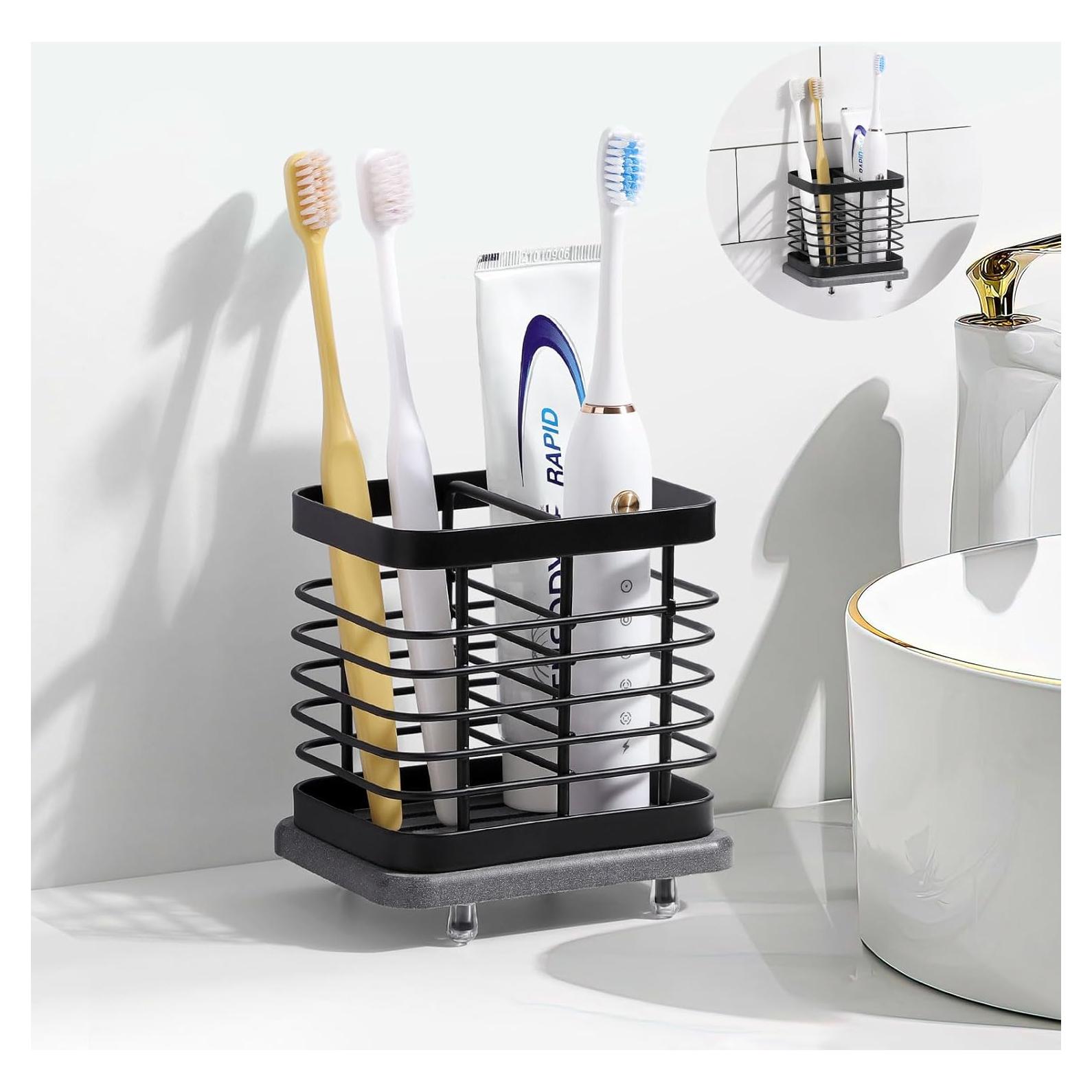 Soporte de Cepillo de Dientes Shinowa Acero Inoxidable 2 Ranuras