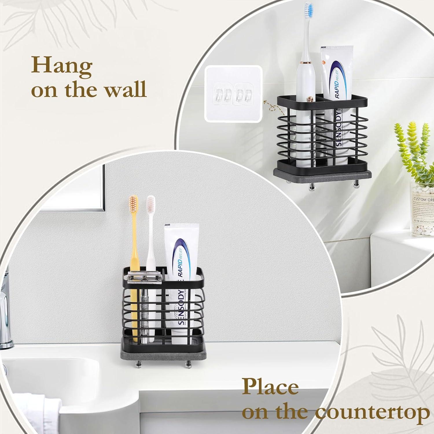 Soporte de Cepillo de Dientes Shinowa Acero Inoxidable 2 Ranuras