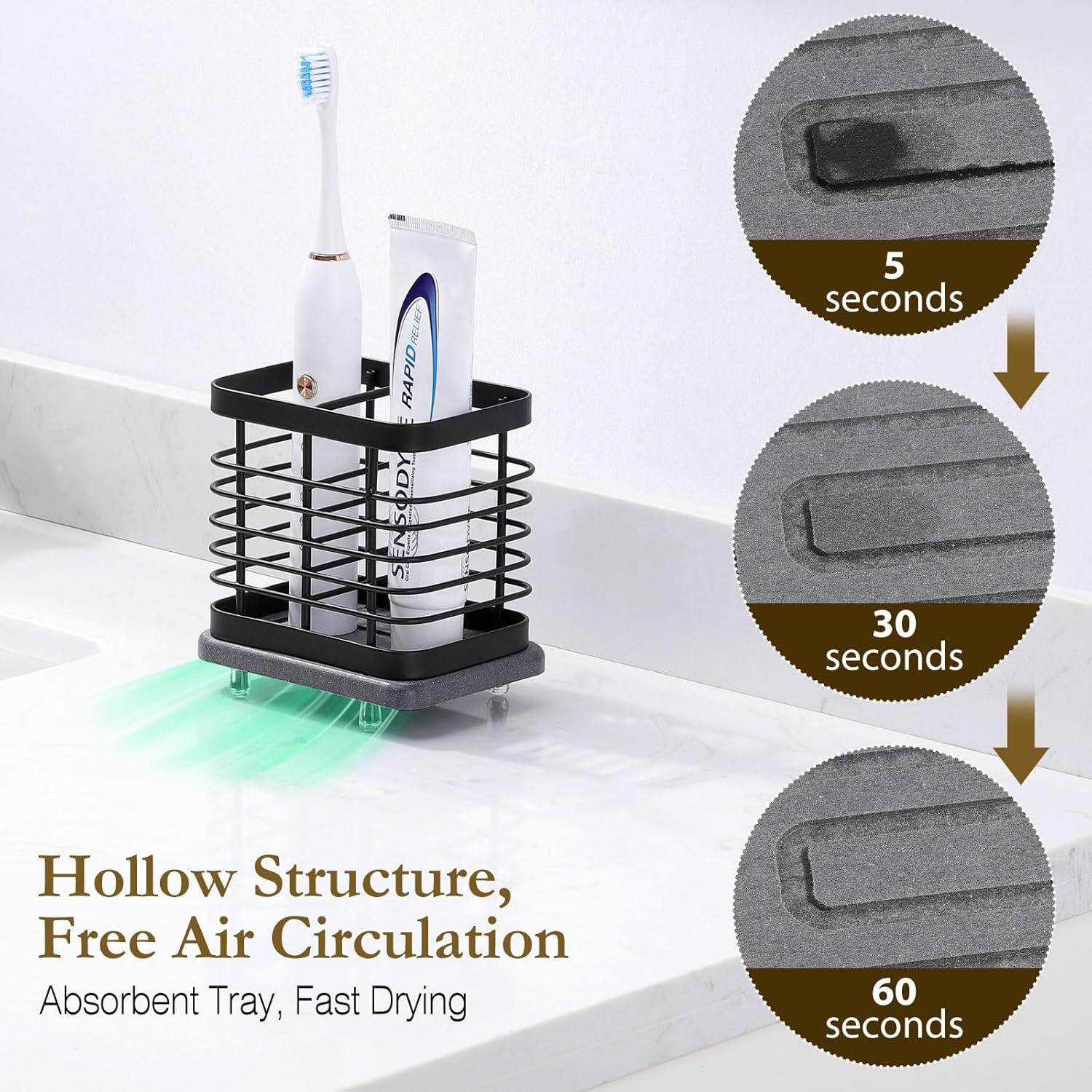 Soporte de Cepillo de Dientes Shinowa Acero Inoxidable 2 Ranuras
